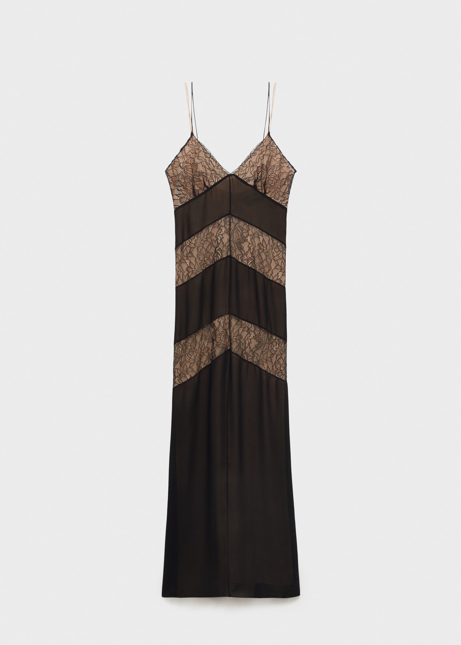 Vestido lencero paneles encaje - Artículo sin modelo