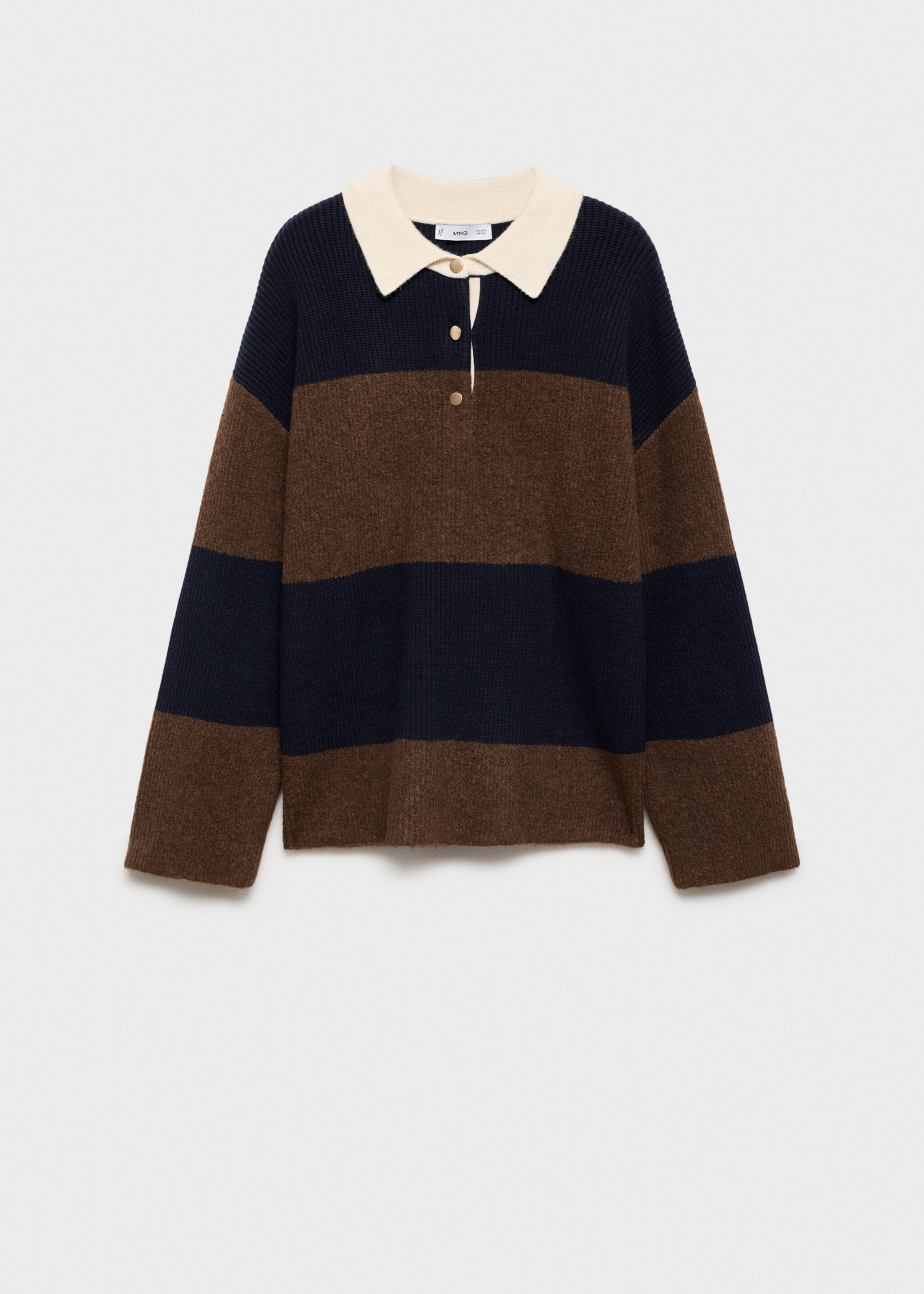 Camisola às riscas com gola de polo - Artigo sem modelo