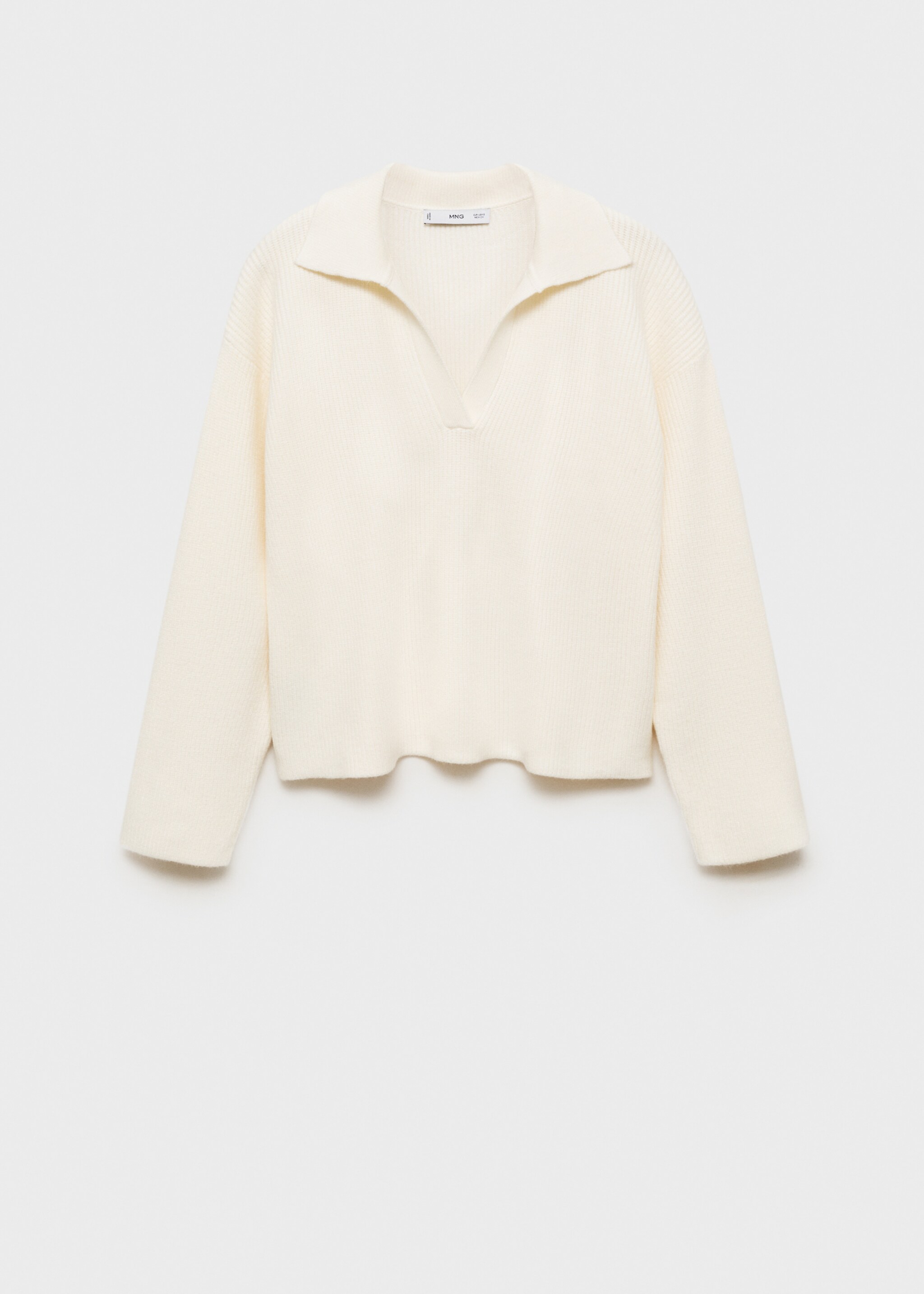 Knitted polo-neck sweater - Article without model