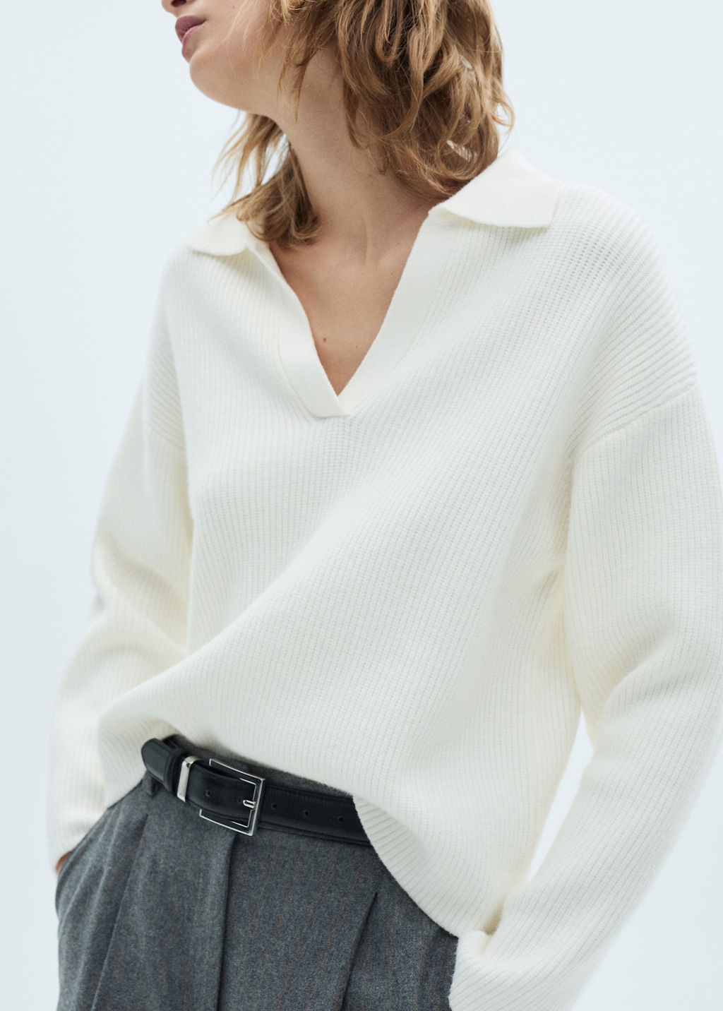 Knitted polo-neck sweater - Women | MANGO USA Knitted polo-neck sweater - Women | MANGO USA