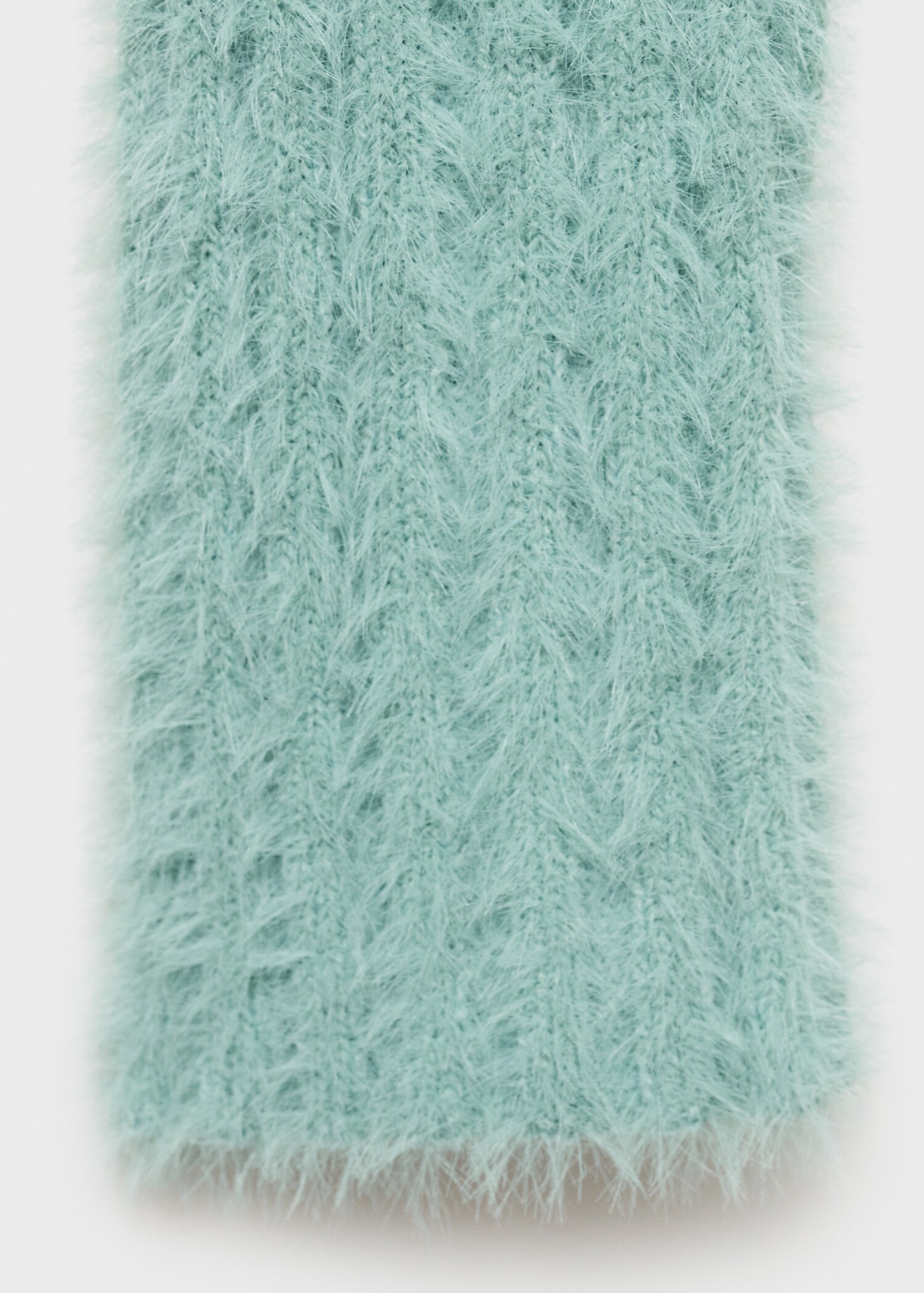 Fur-effect hooded sweater - Details of the article 0