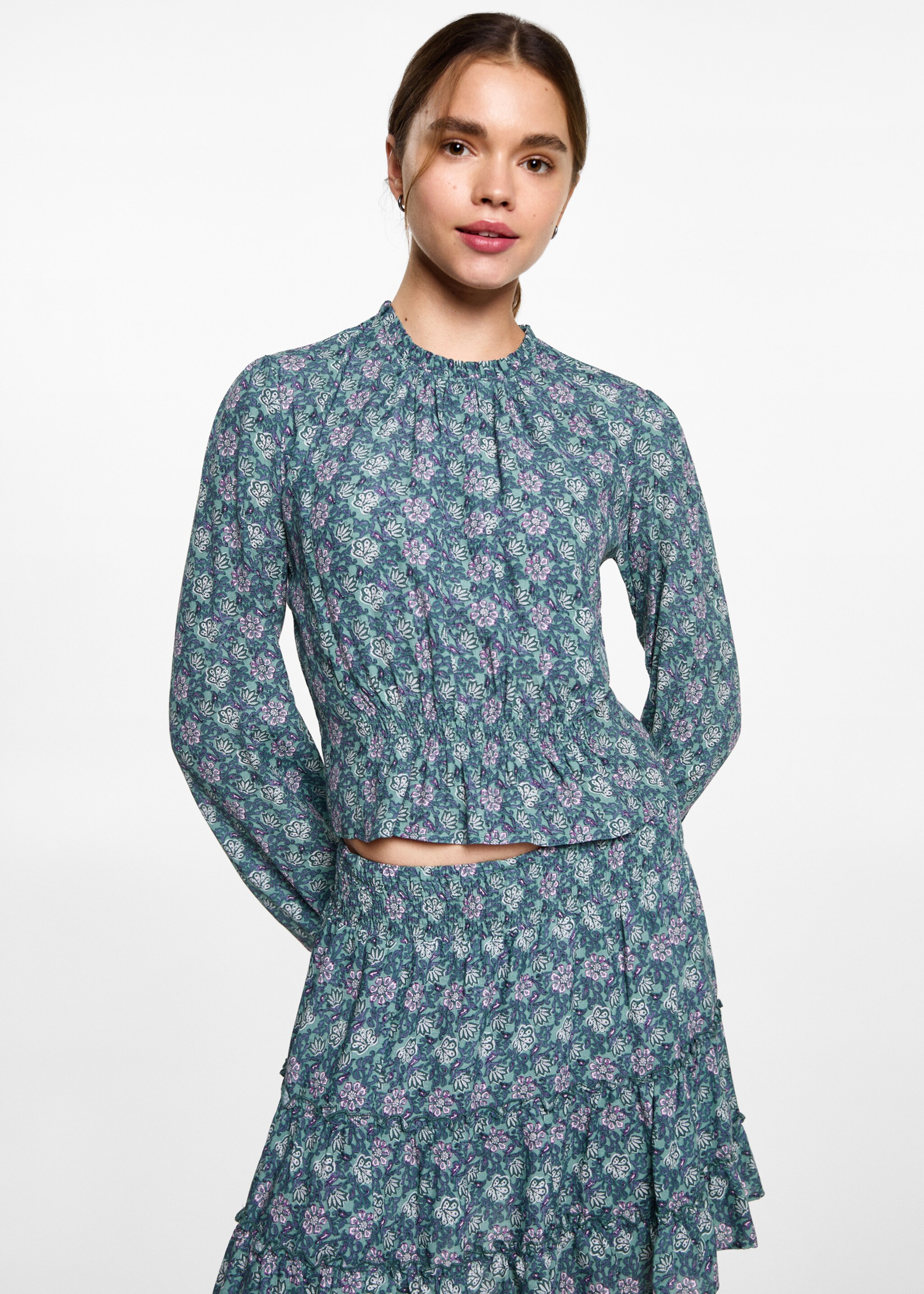 Printed ruffle skirt - Medium plane