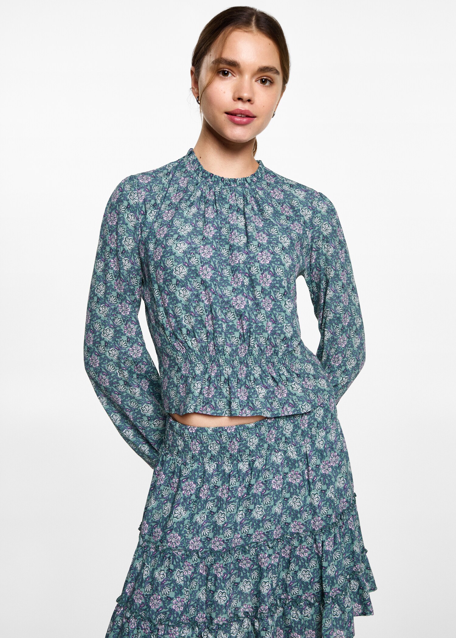 Printed ruffle skirt - Medium plane