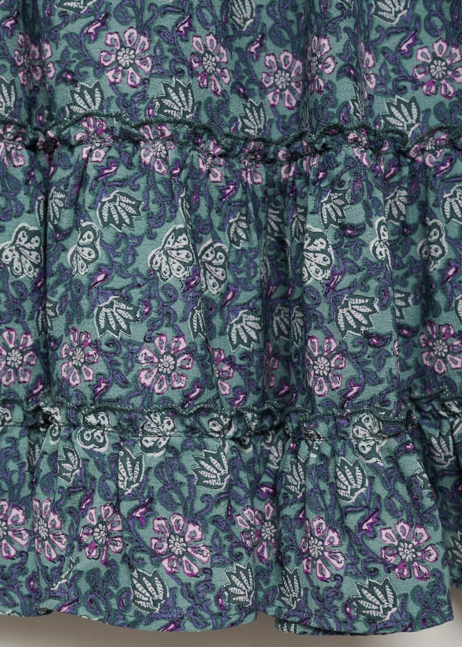 Printed ruffle skirt - Details of the article 0