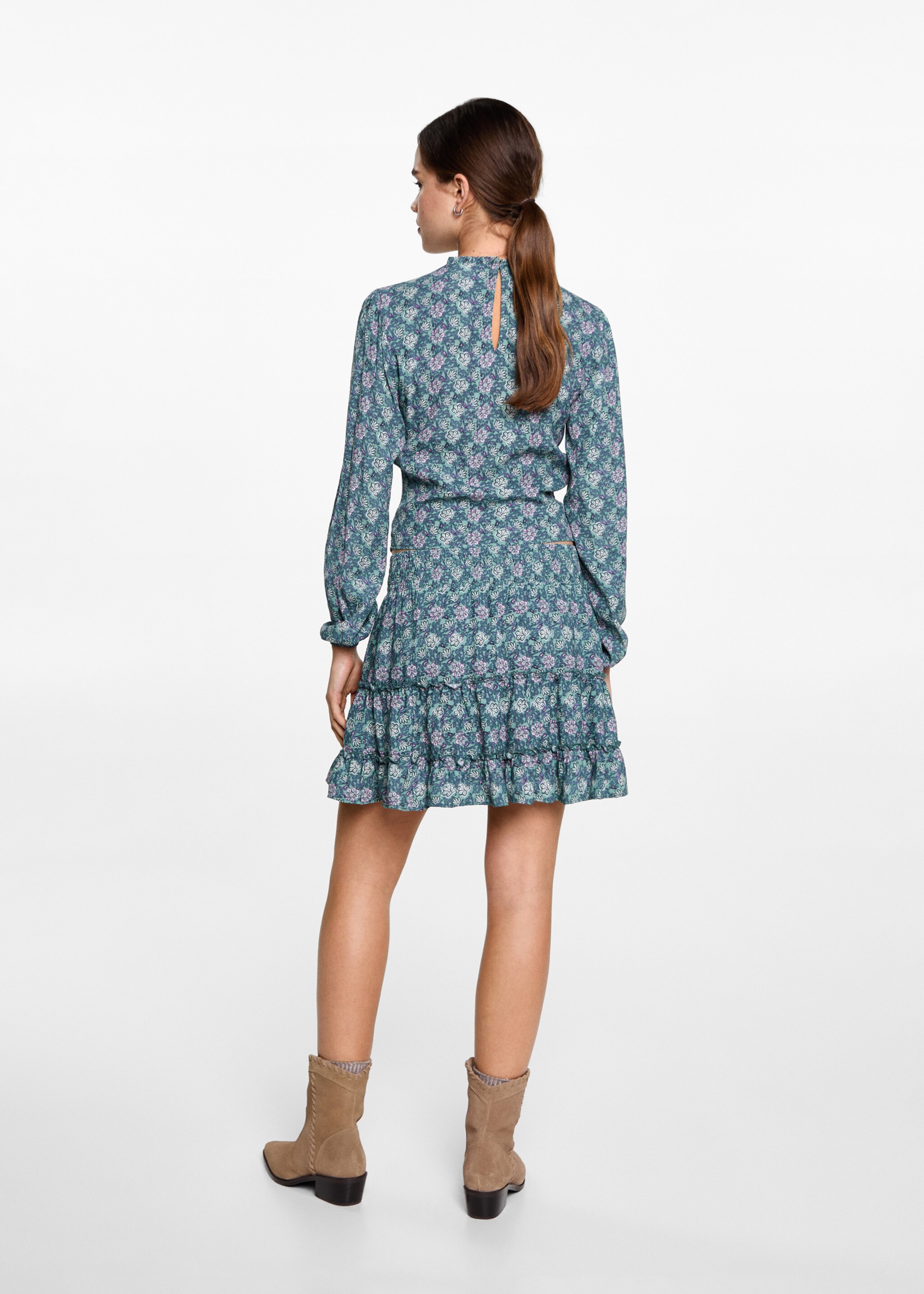 Printed ruffle skirt - Reverse of the article