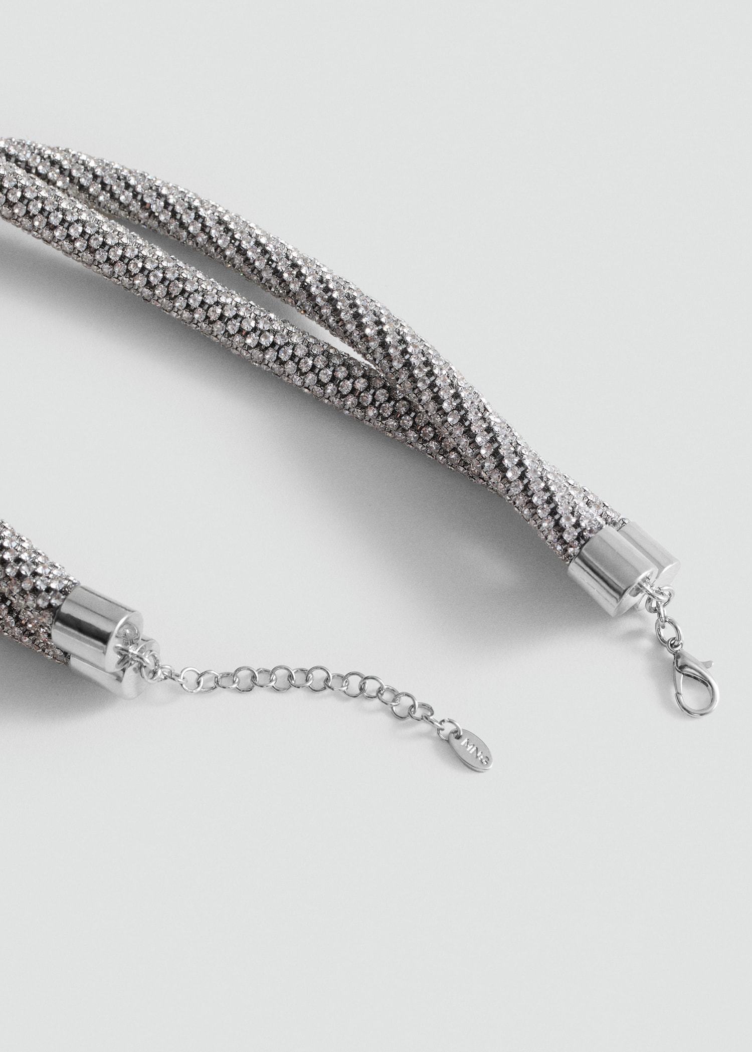 Double crystal necklace - Medium plane