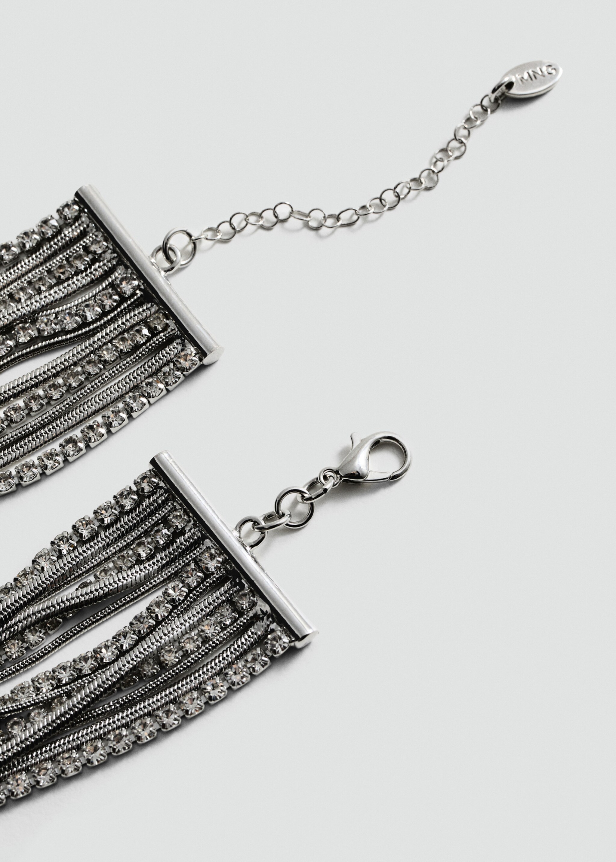 Kalung choker dengan kristal campuran - Tampilan Sedang