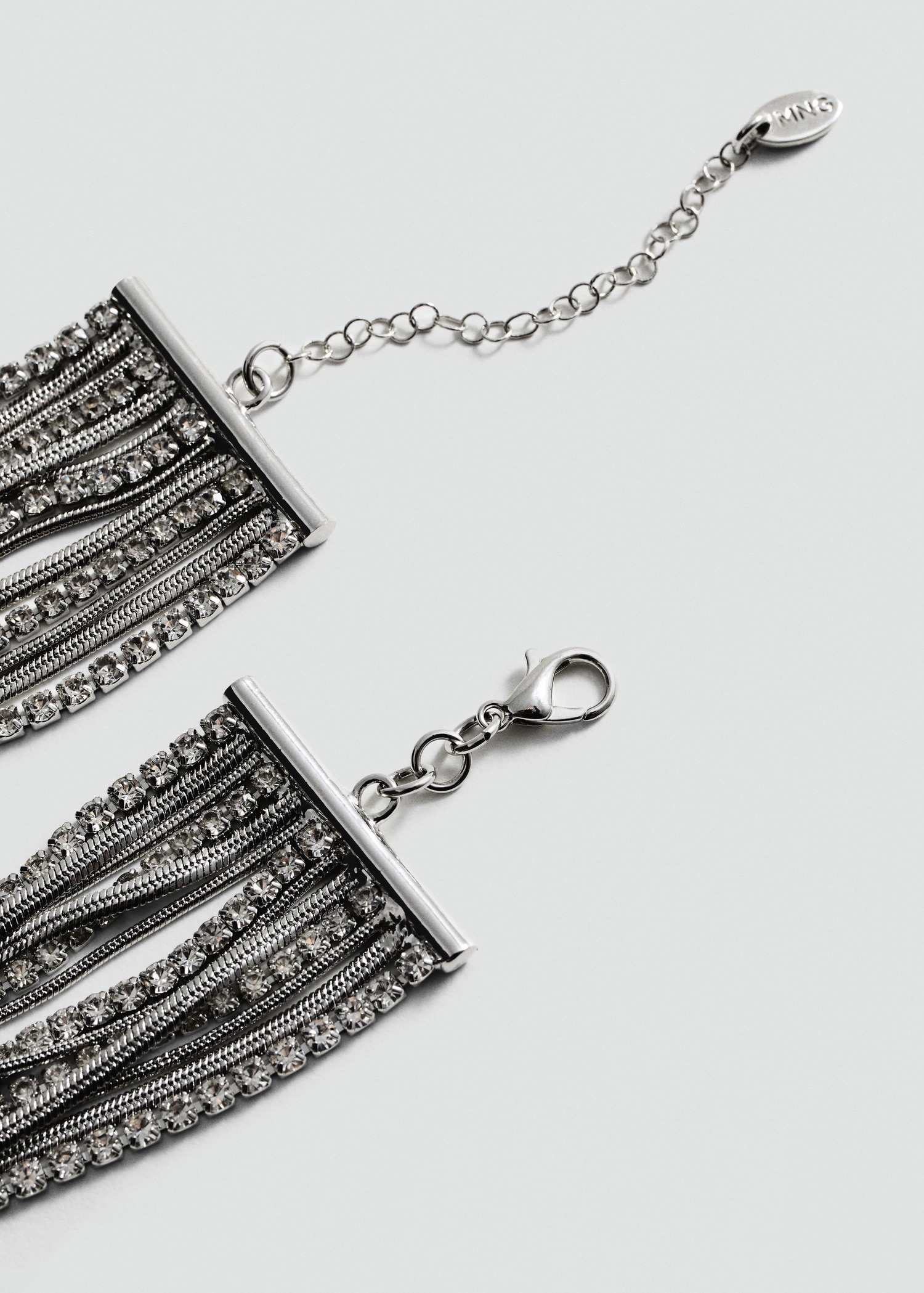 Choker necklace with mixed crystals Women MANGO Philippines