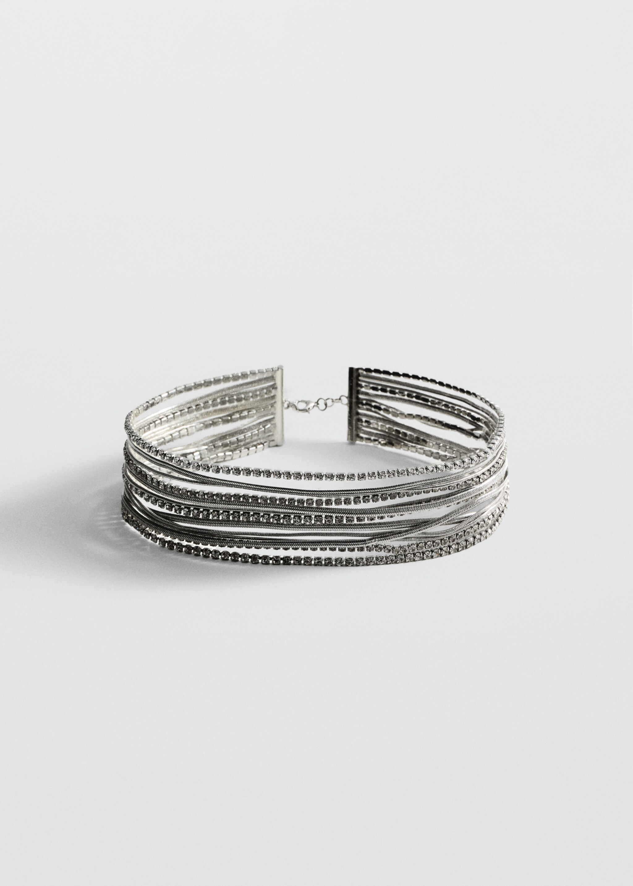 Kalung choker dengan kristal campuran - Barang tanpa model