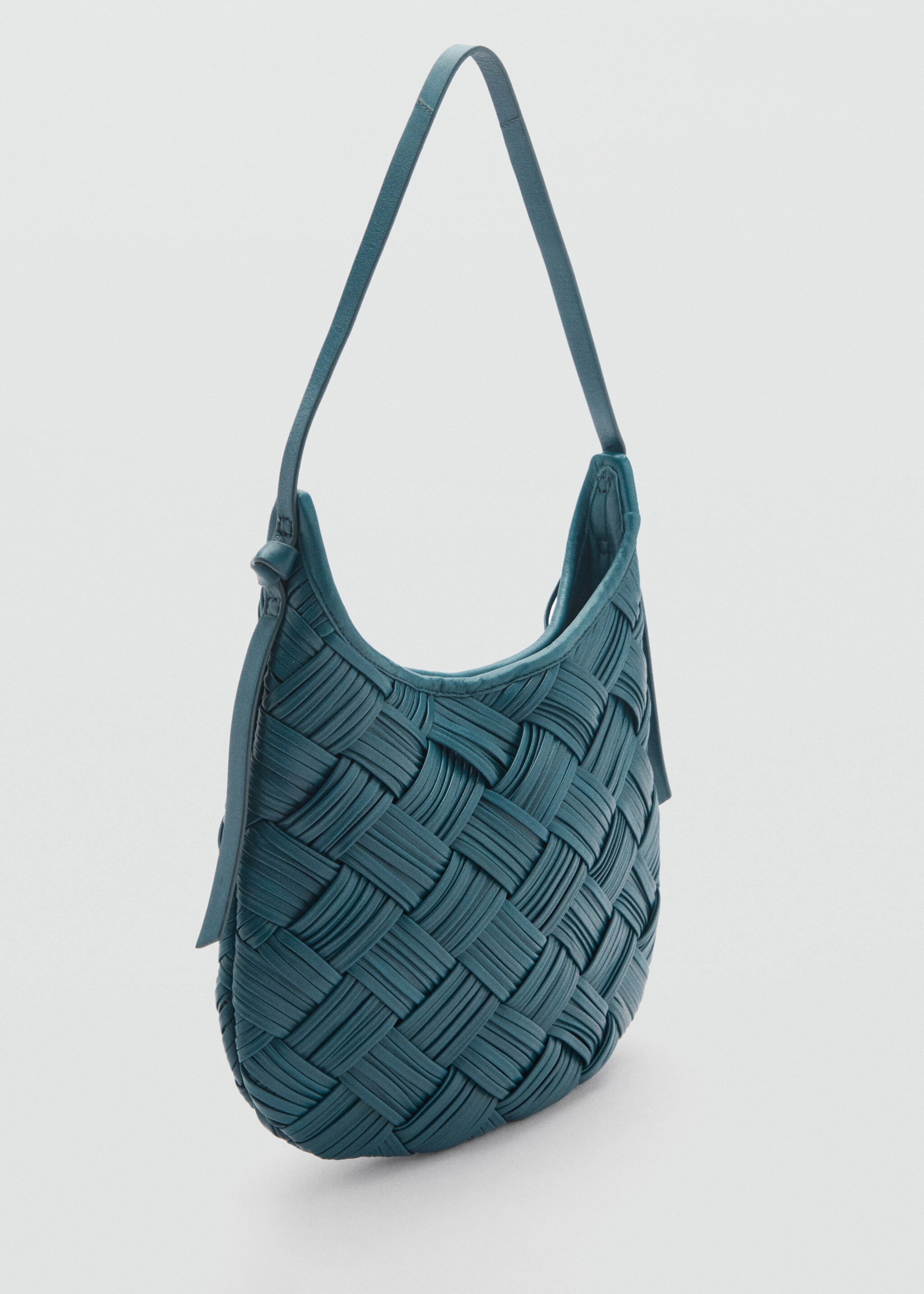 Braided leather bag - Medium plane