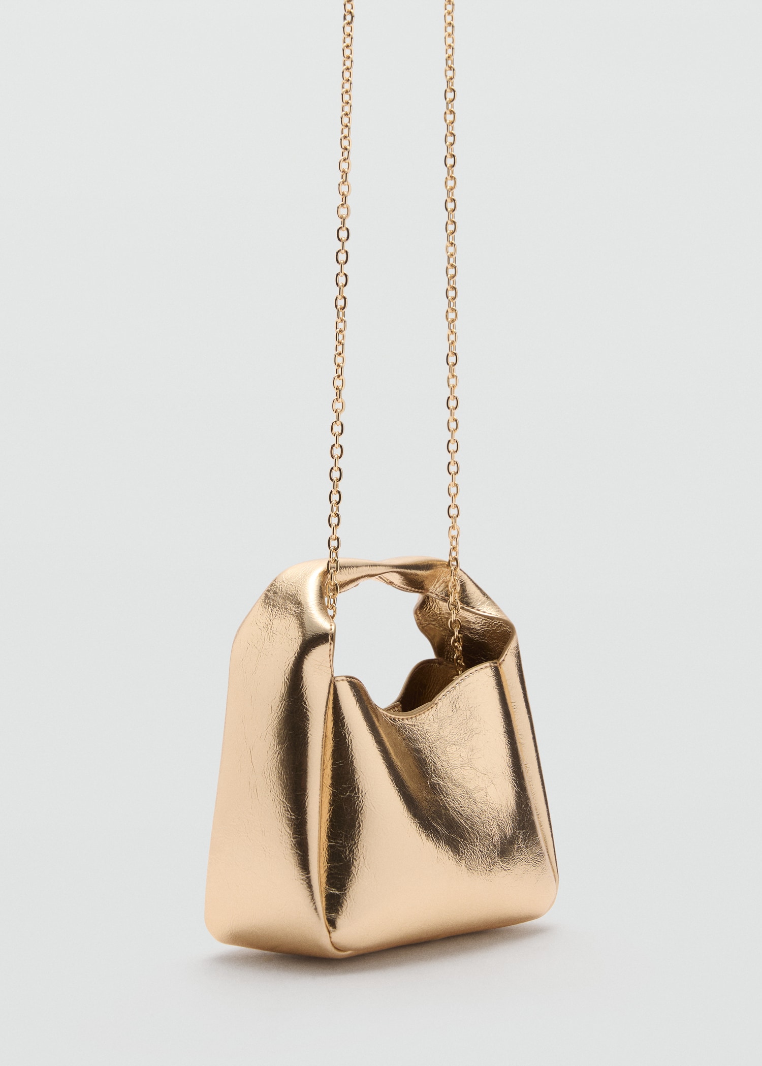 Shopping Bag Tasche Mit Kette Mango Tasche Mit Metallic-Effekt