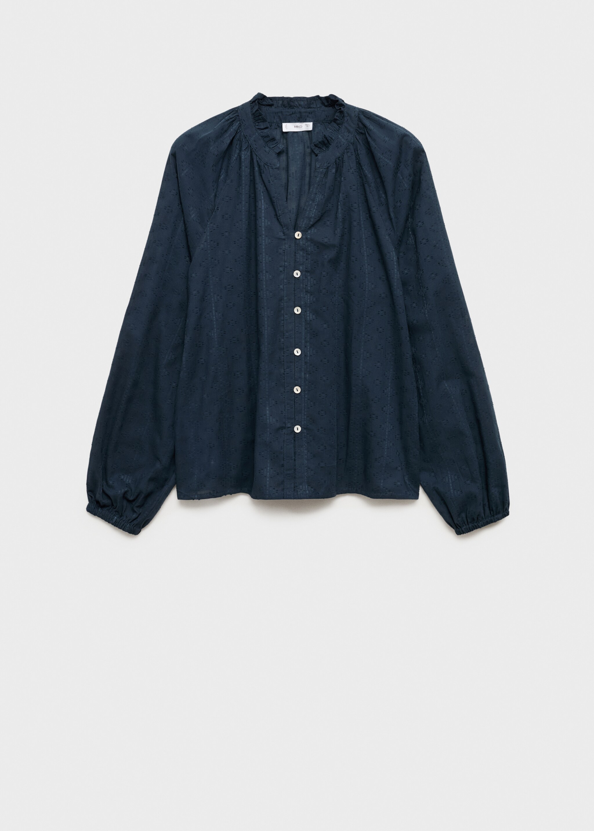 Textured embroidered blouse - Article without model