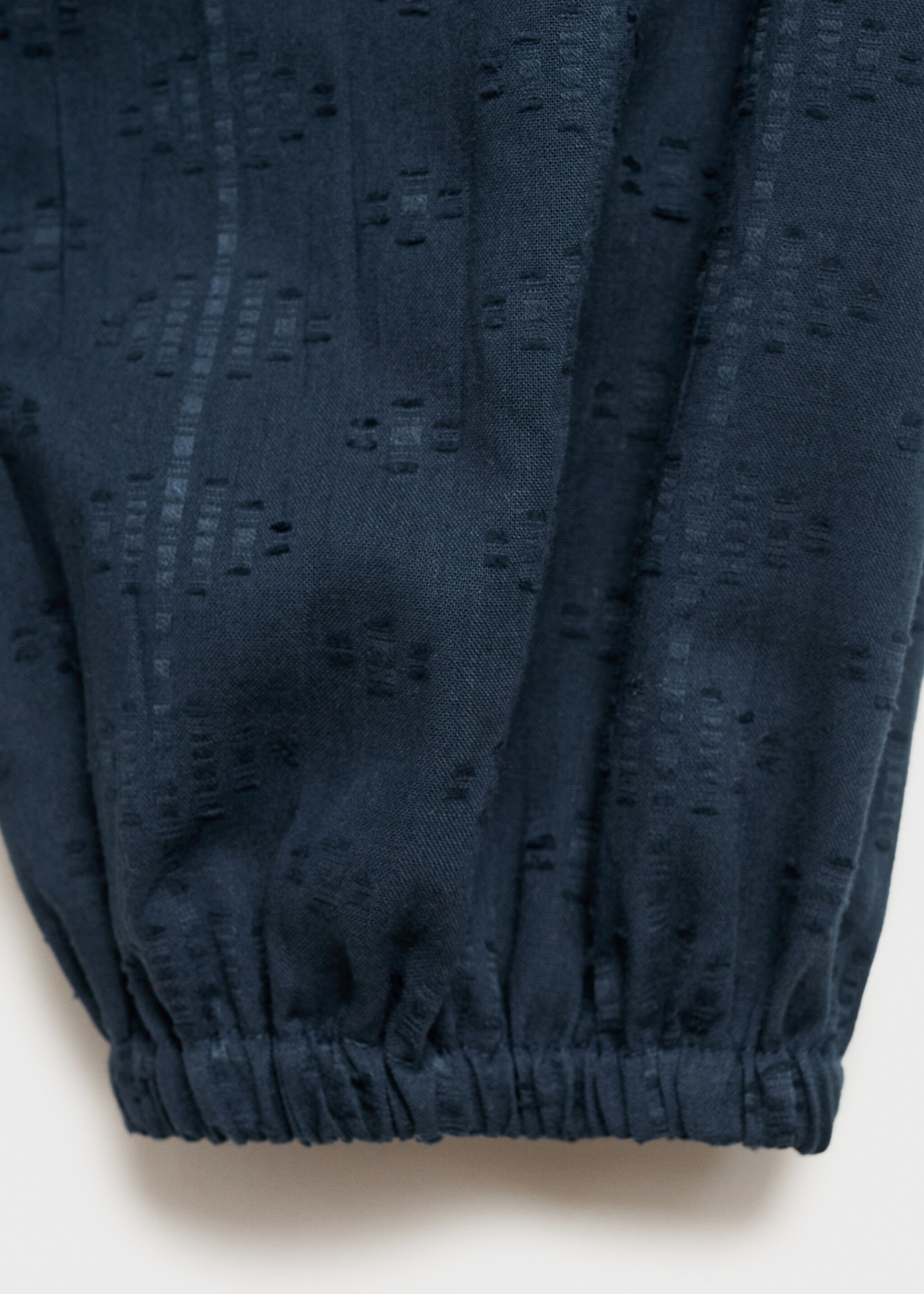 Textured embroidered blouse - Details of the article 0