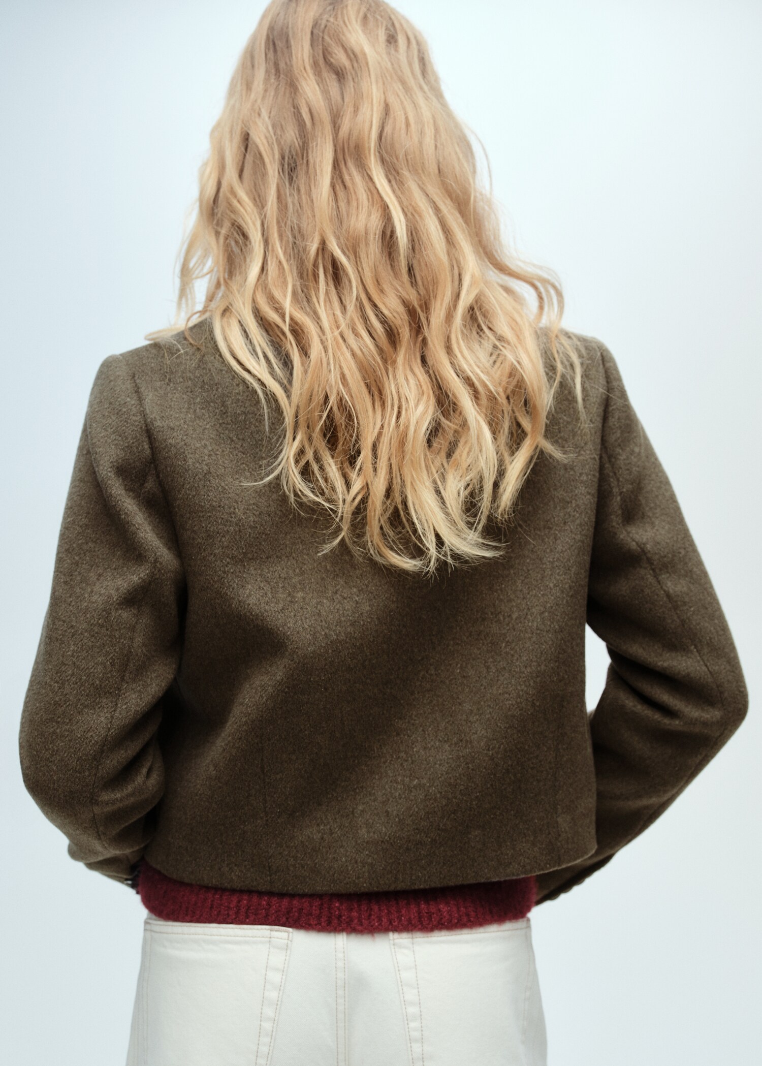 Wool-blend jacket with pockets - Reverse of the article