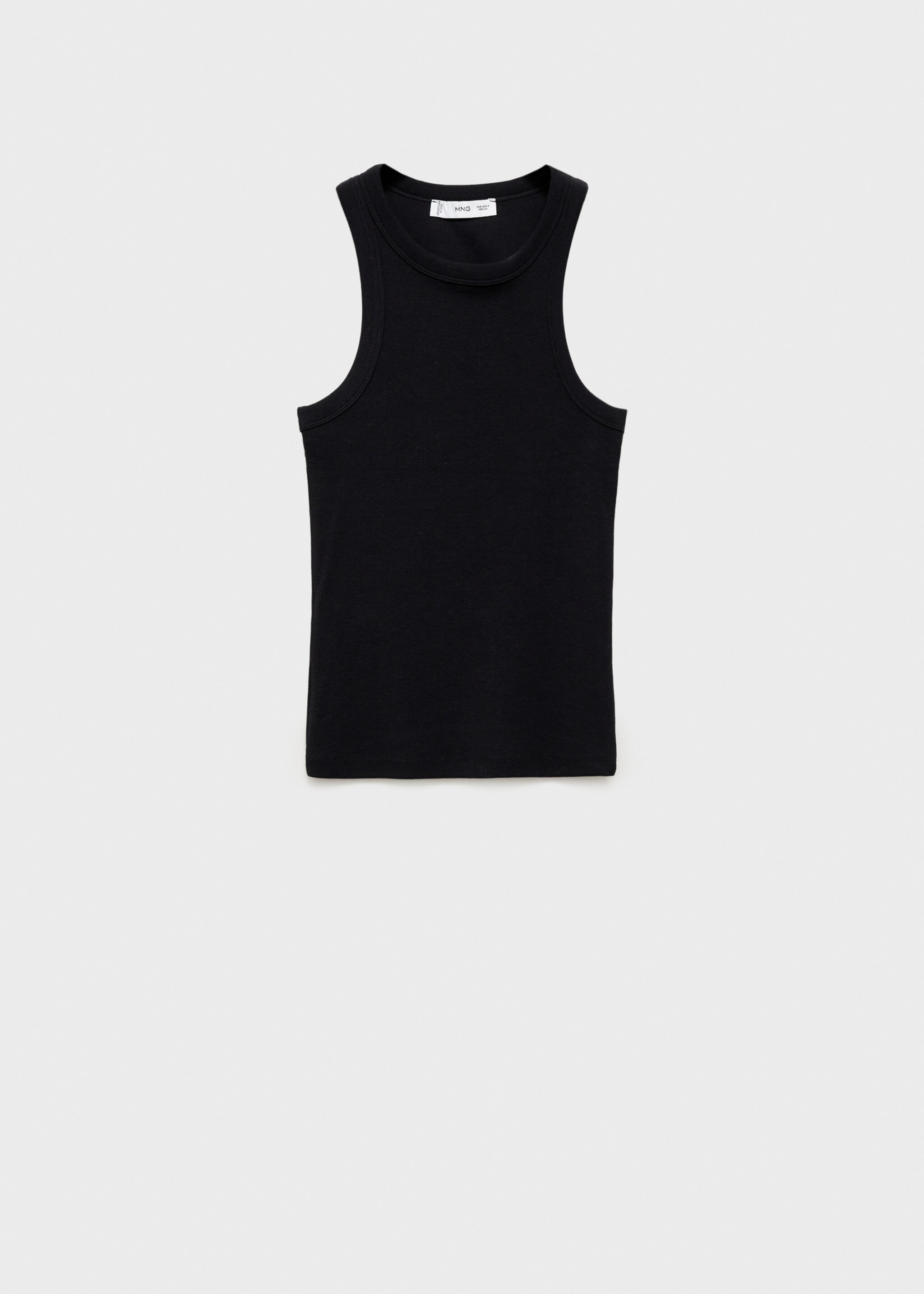 Ribbed cotton-blend top - Article without model