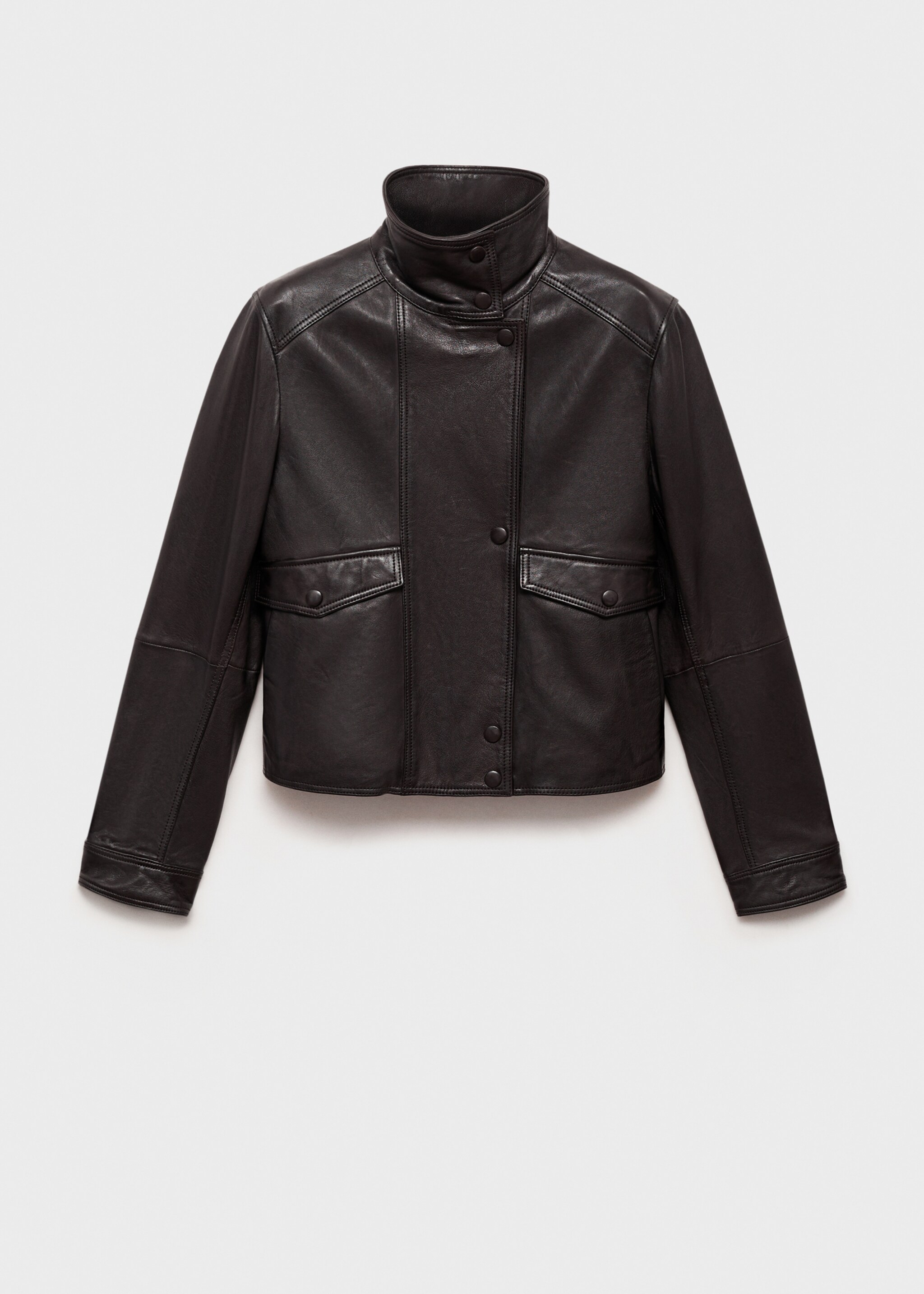 Pockets leather jacket - Article without model