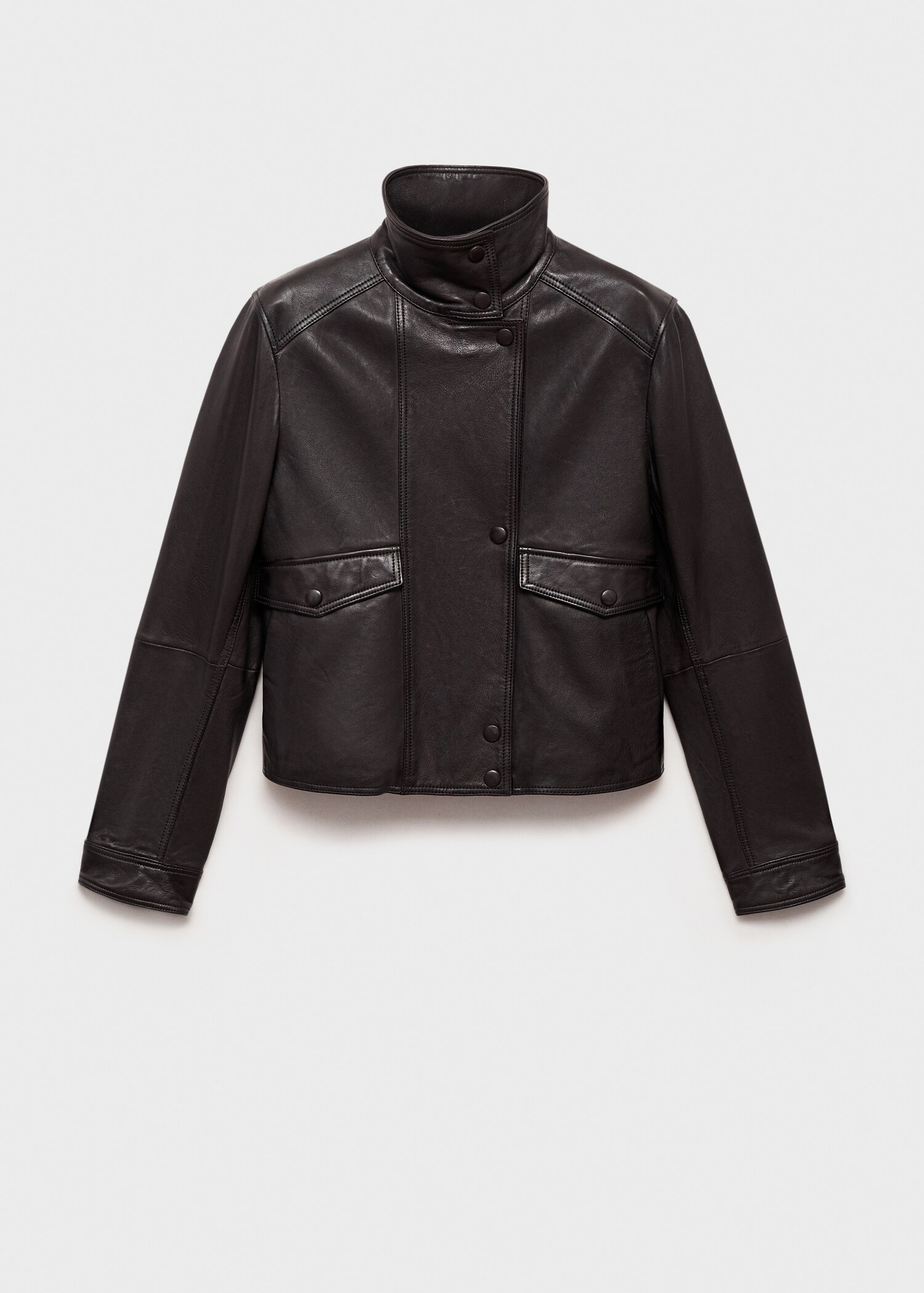 Pockets leather jacket - Article without model