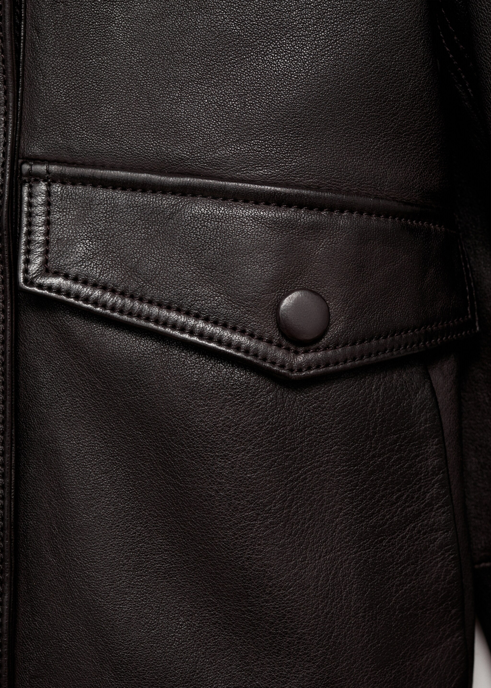 Pockets leather jacket - Details of the article 0