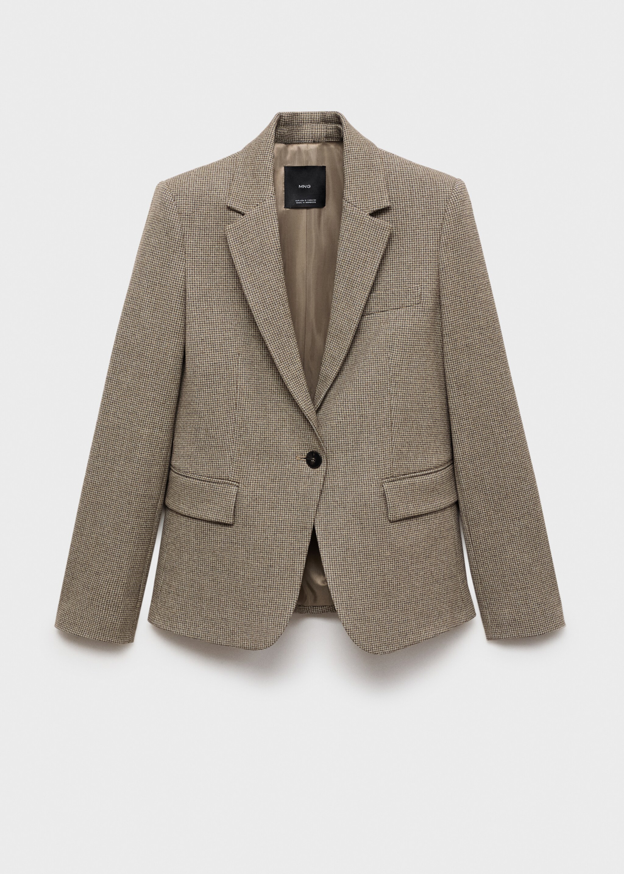 Ettersittende blazer i houndstoothmønster - Artikkel uten modell