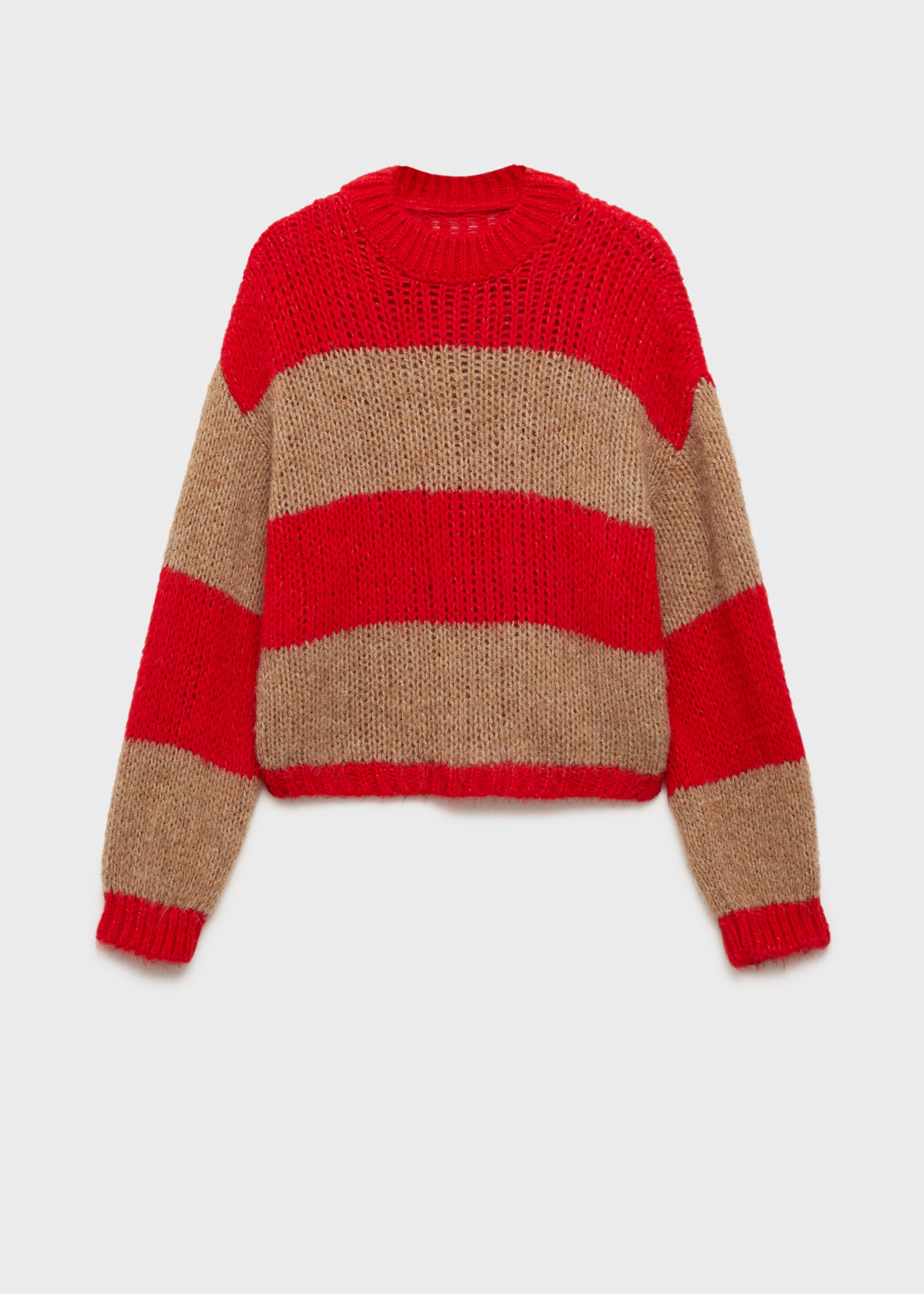 Gestreifter Grobstrick-Pullover - Artikel ohne Model
