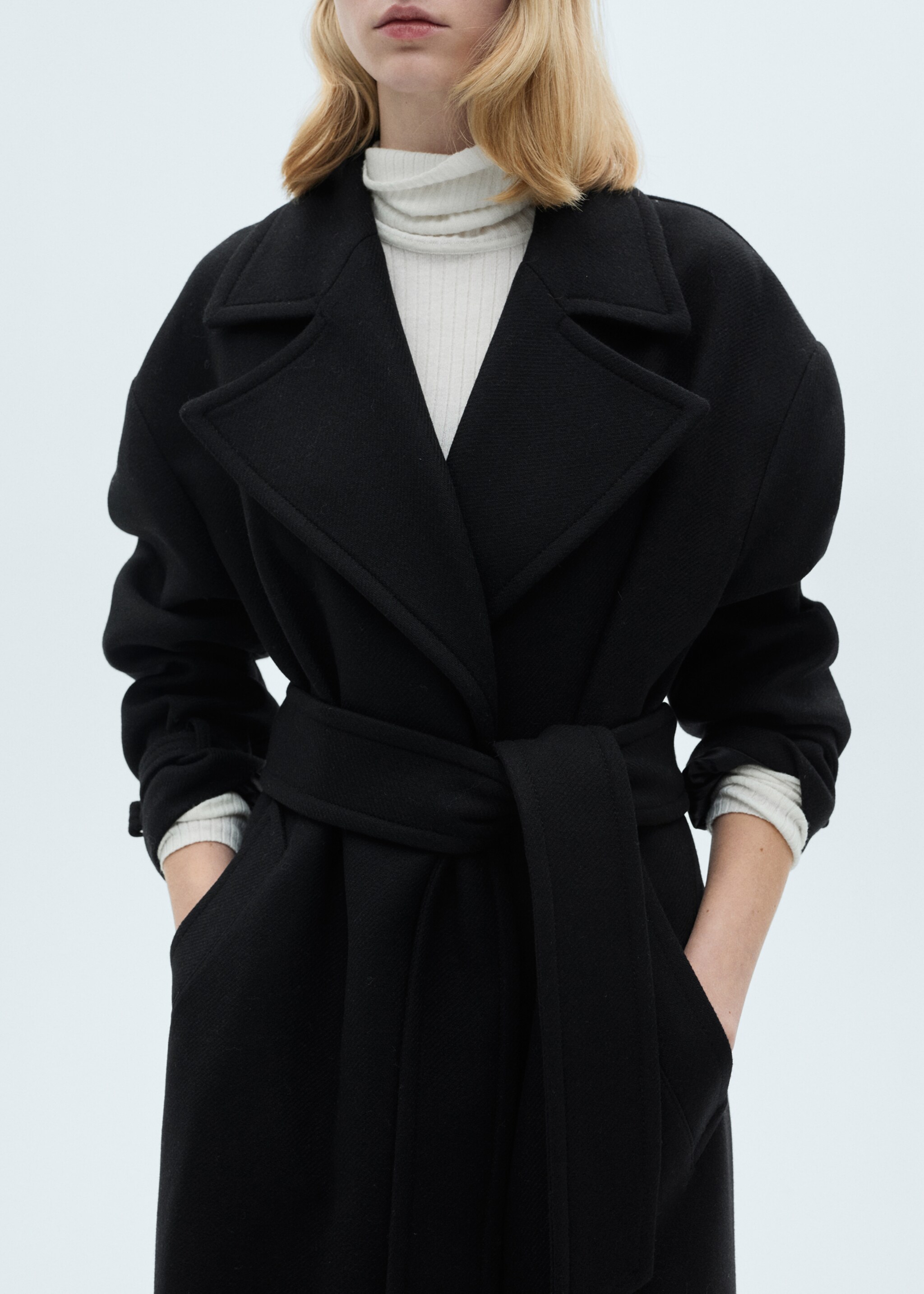 Maxi lapel Manteco wool coat - Details of the article 6