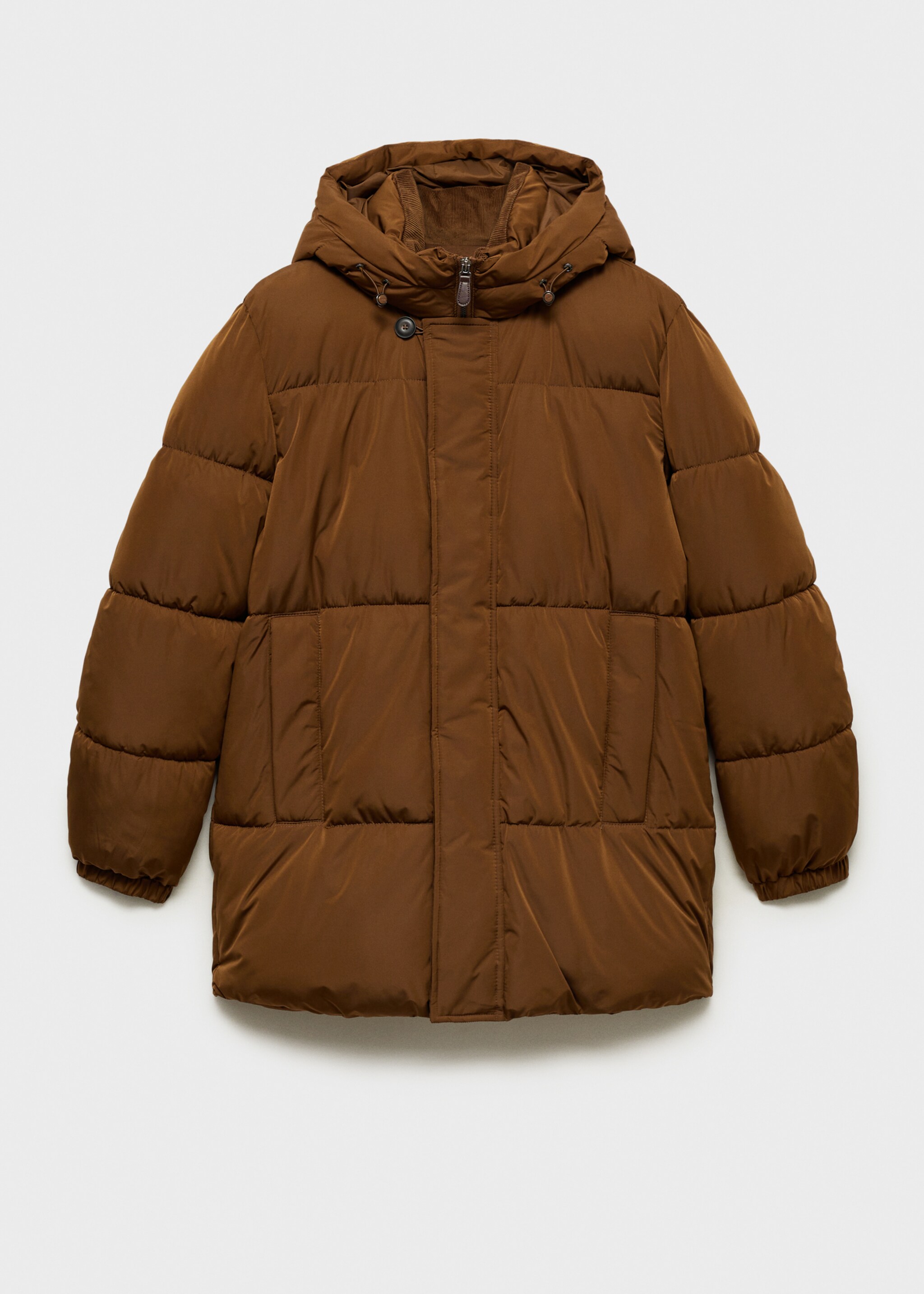 Water-repellent hooded quilted anorak - Article without model