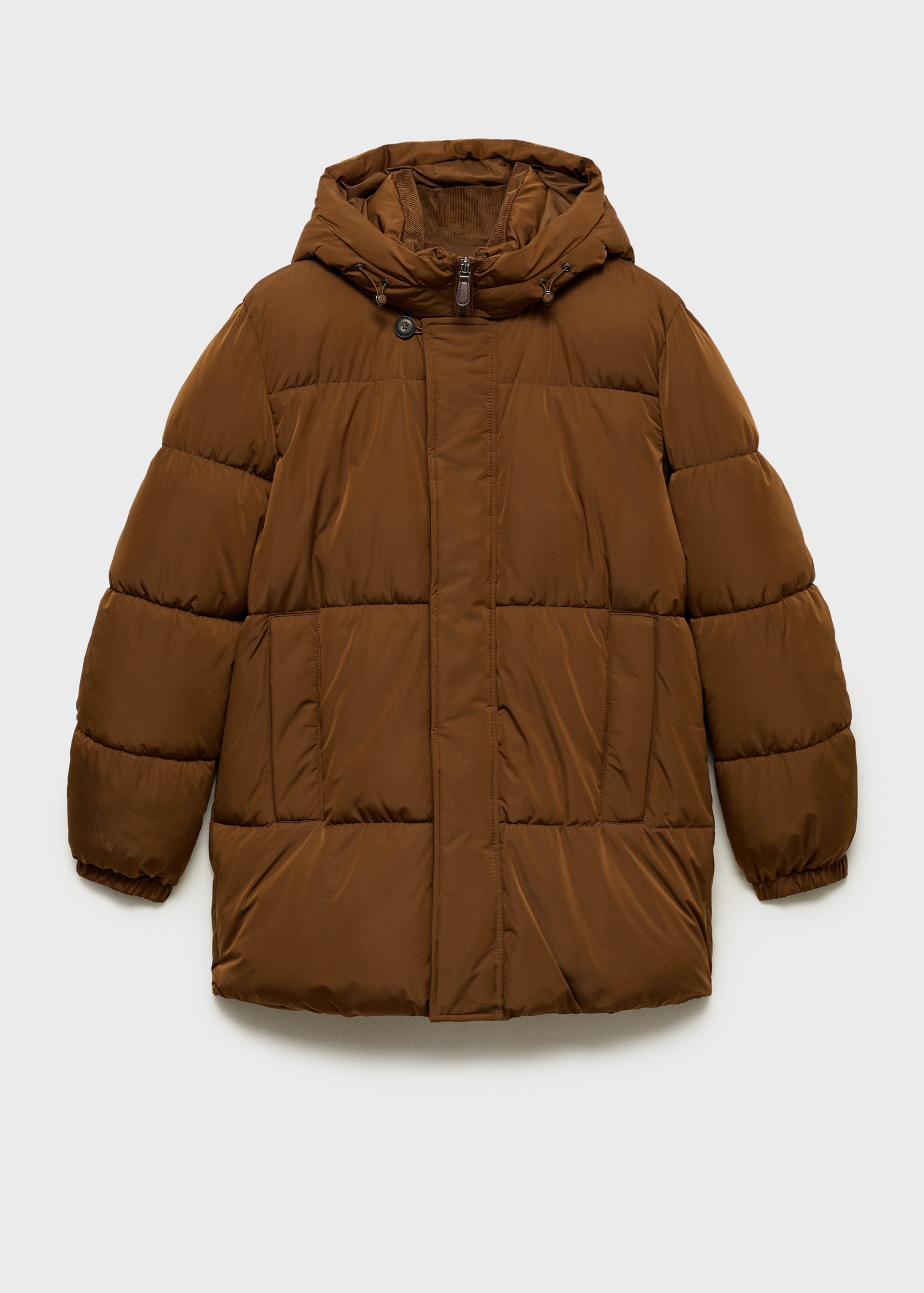 Water-repellent hooded quilted anorak - Article without model