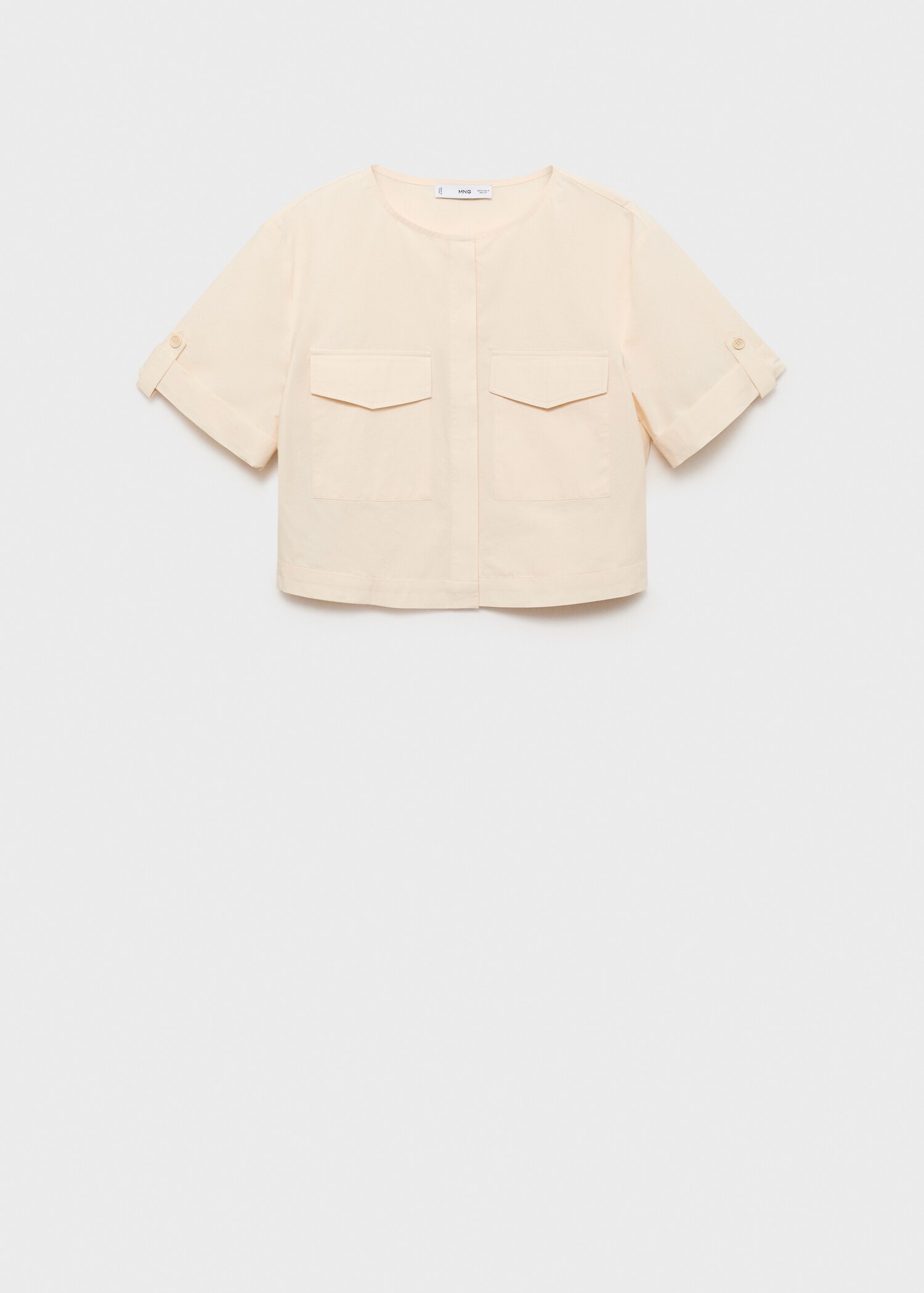 Blusa cotone tasche - Articolo senza modello