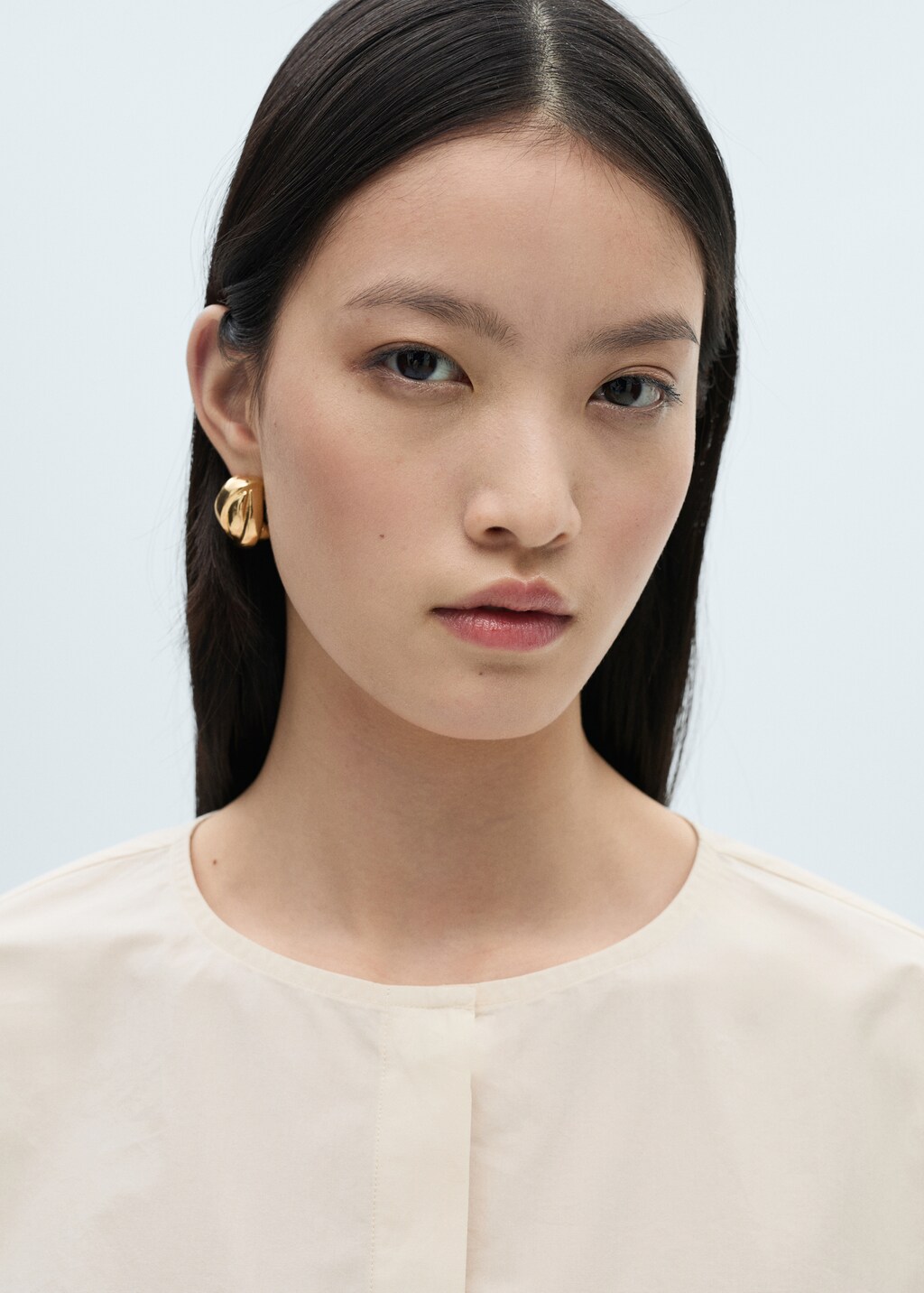 Chest-pocket cotton blouse - image 5
