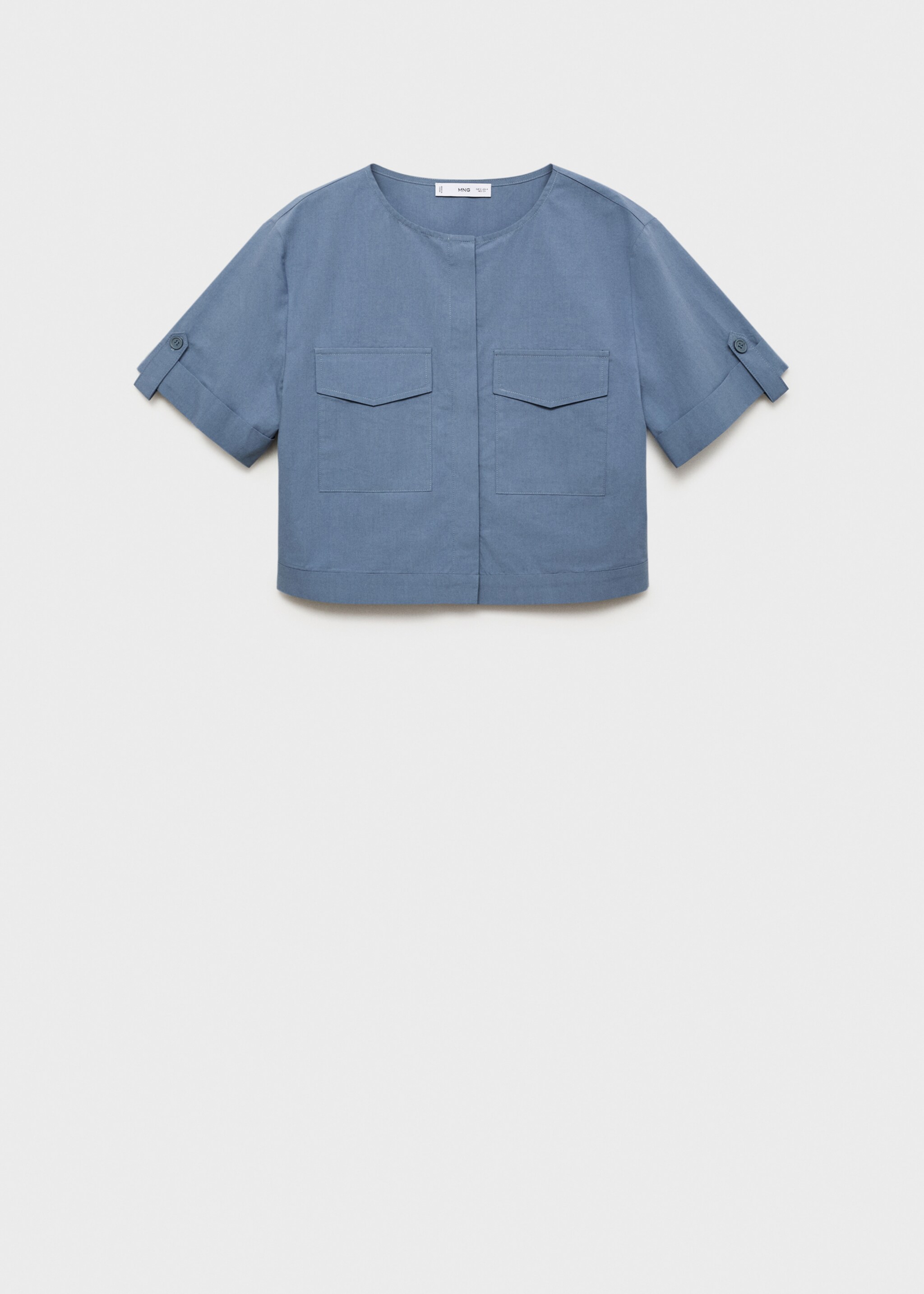 Chest-pocket cotton blouse - Article without model