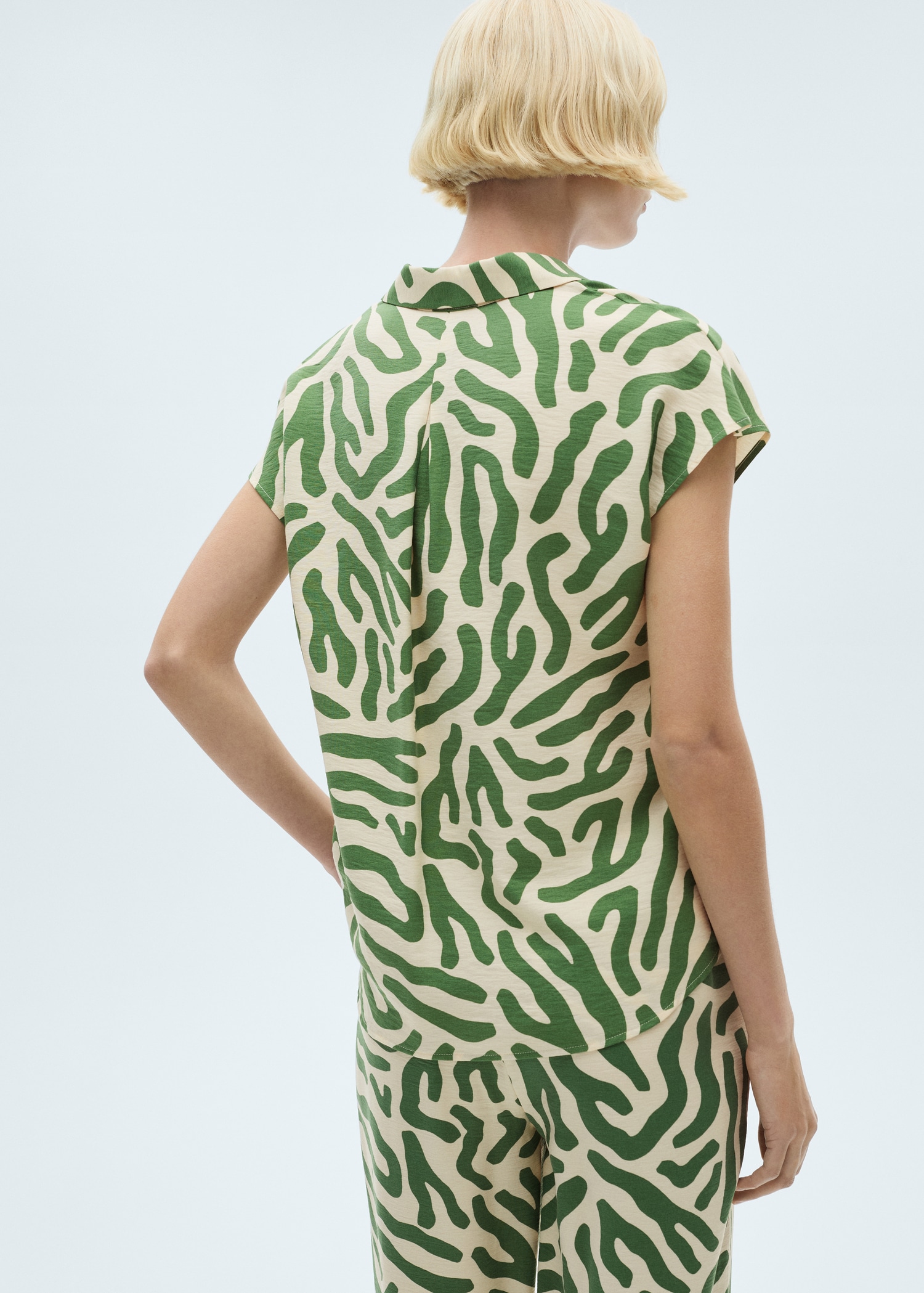 Blouse imprimée sans manches - Verso de l’article