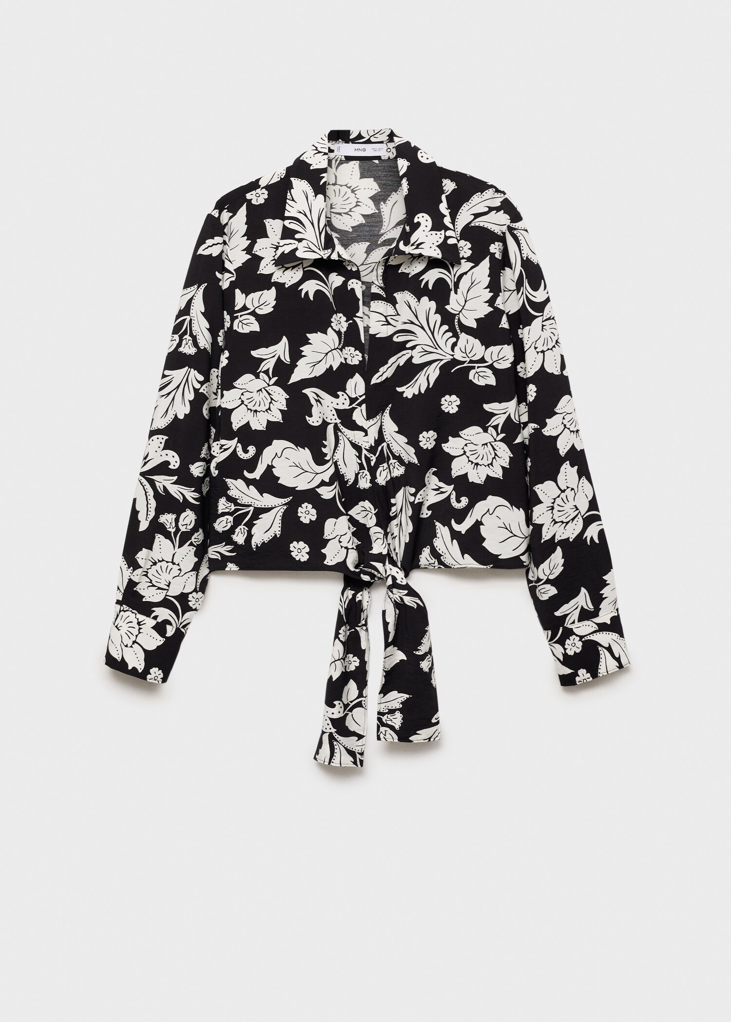 Blouse nœud en imprimé fleuri - Article sans modèle
