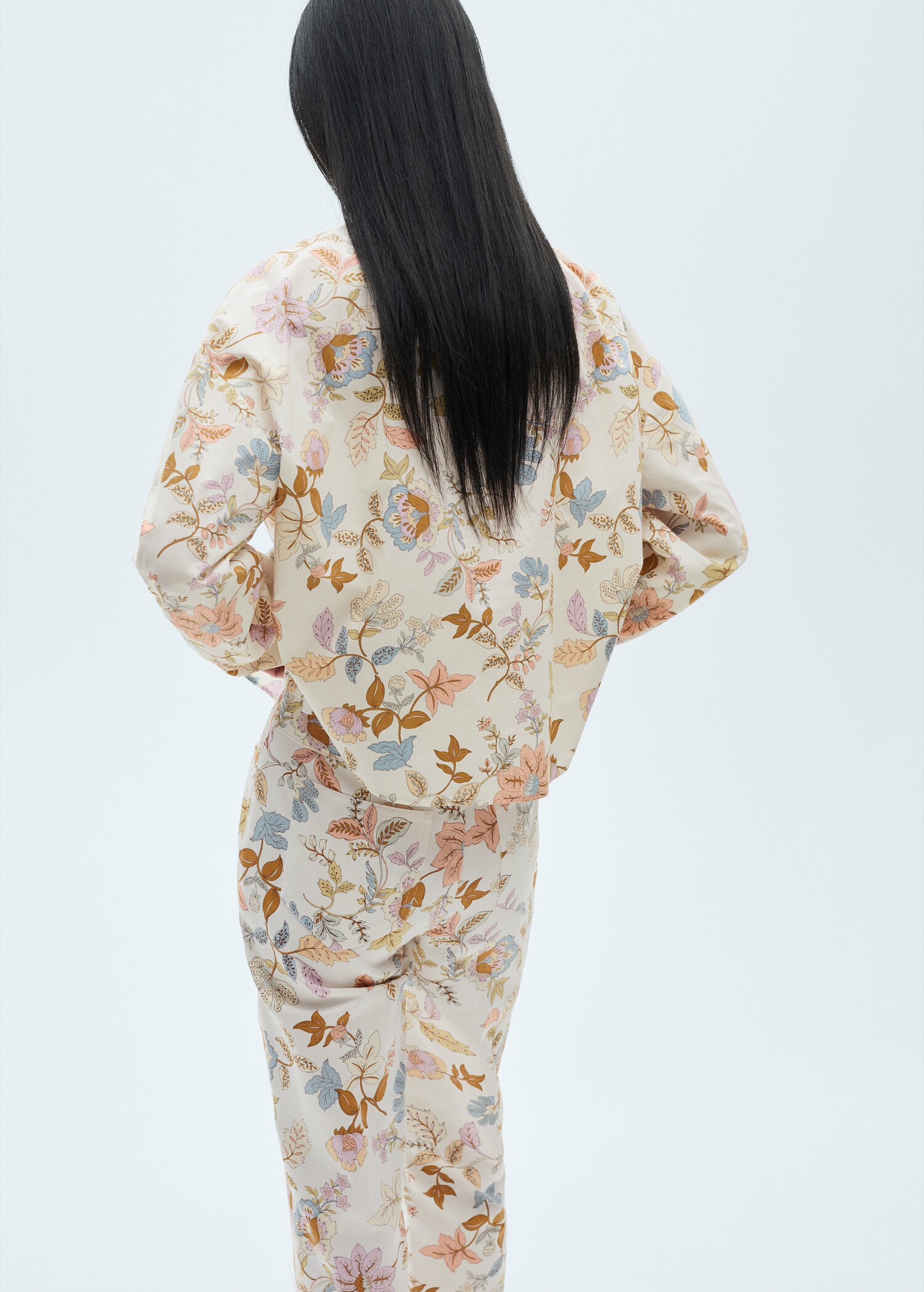 Blouse coton à fleurs - Verso de l’article