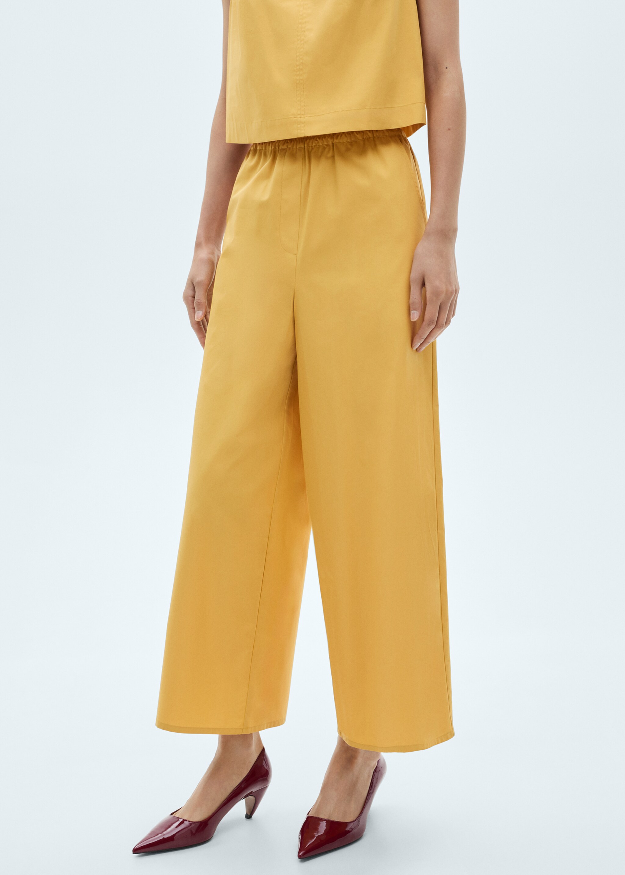 Pantalón culotte algodón - Plano medio