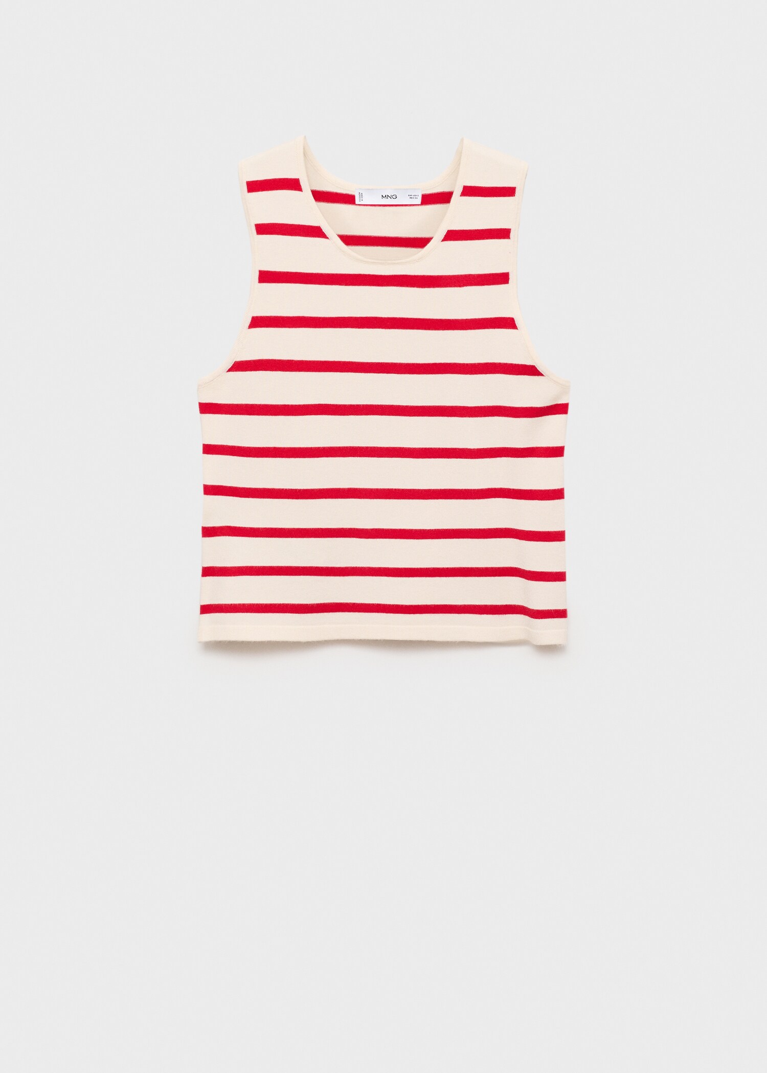 Striped knitted crop top - Article without model
