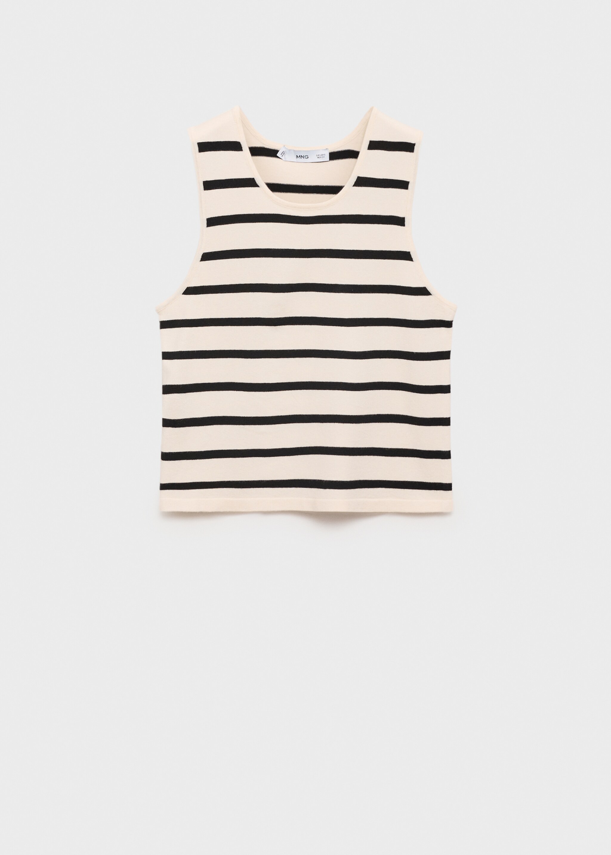 Striped knitted crop top - Article without model