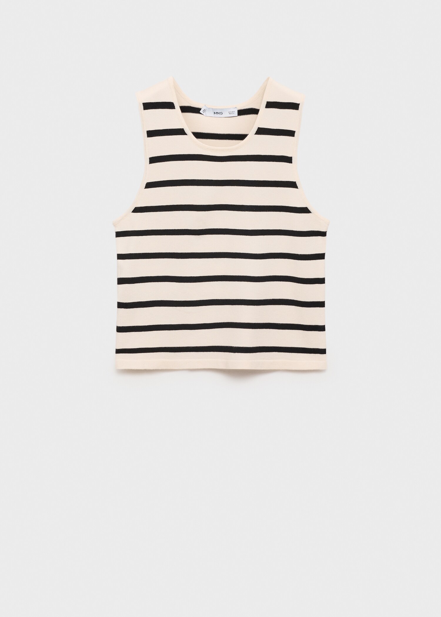 Striped knitted crop top - Article without model
