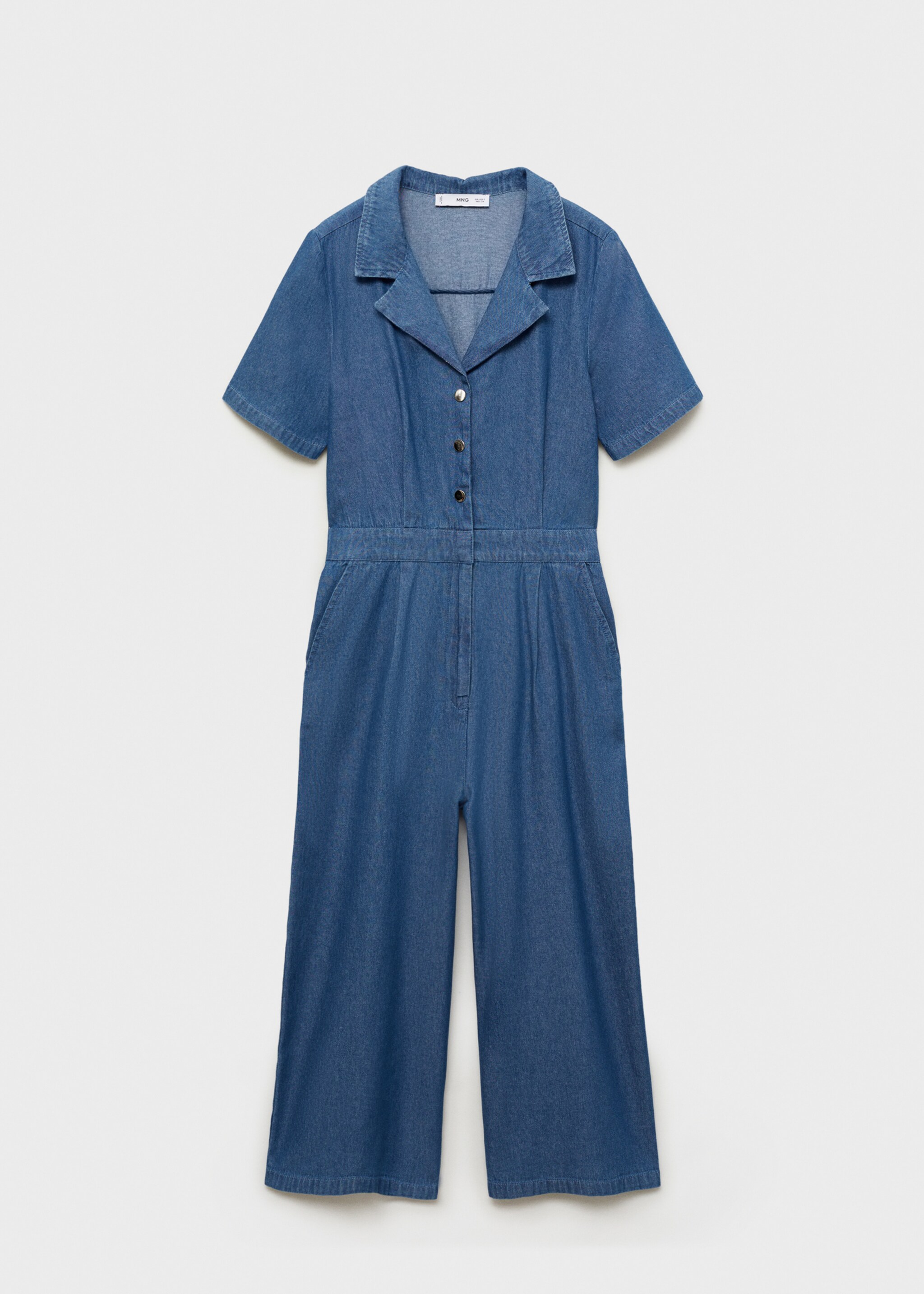 Short-sleeved denim jumpsuit - Article without model