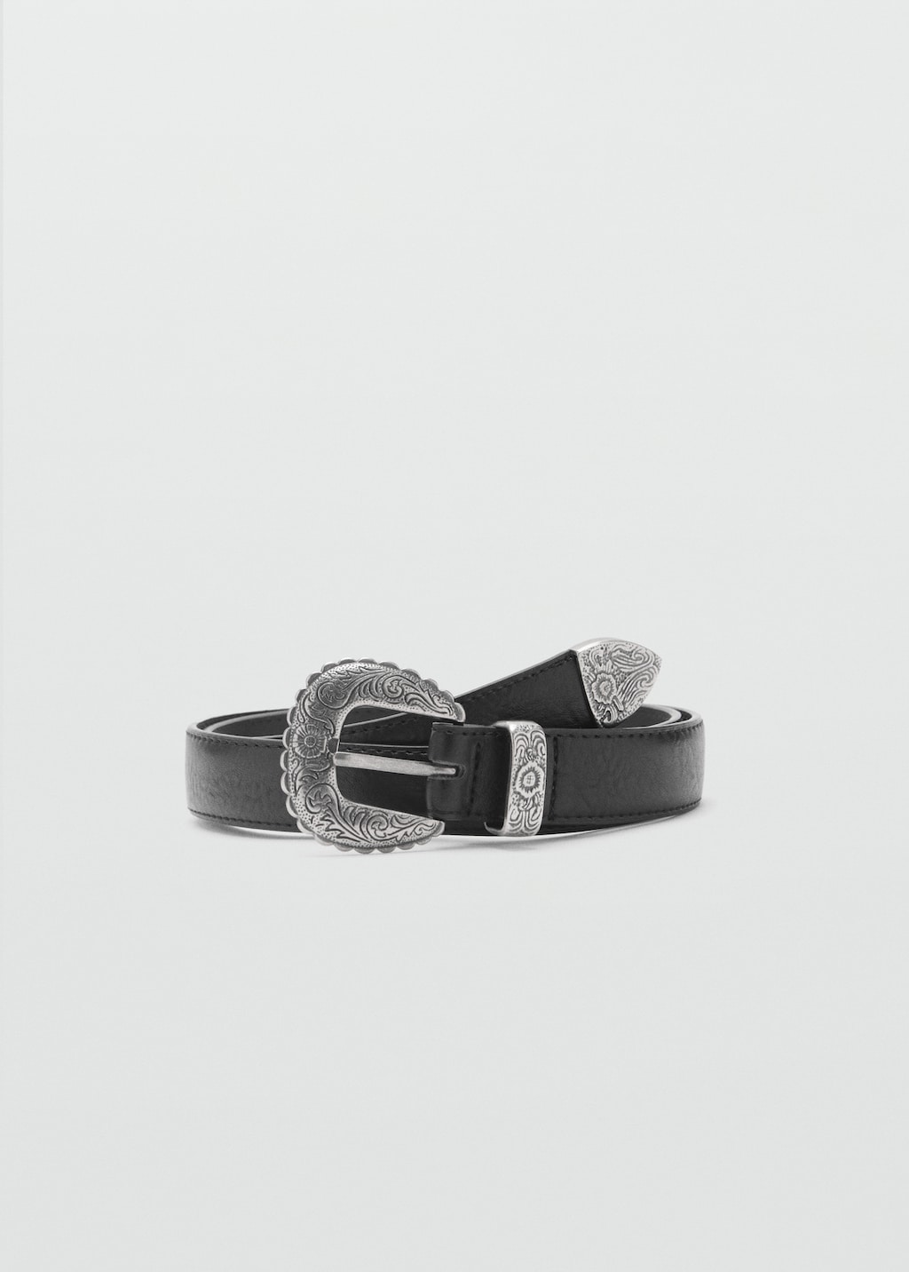 Embossed buckle belt - Women | MANGO USA