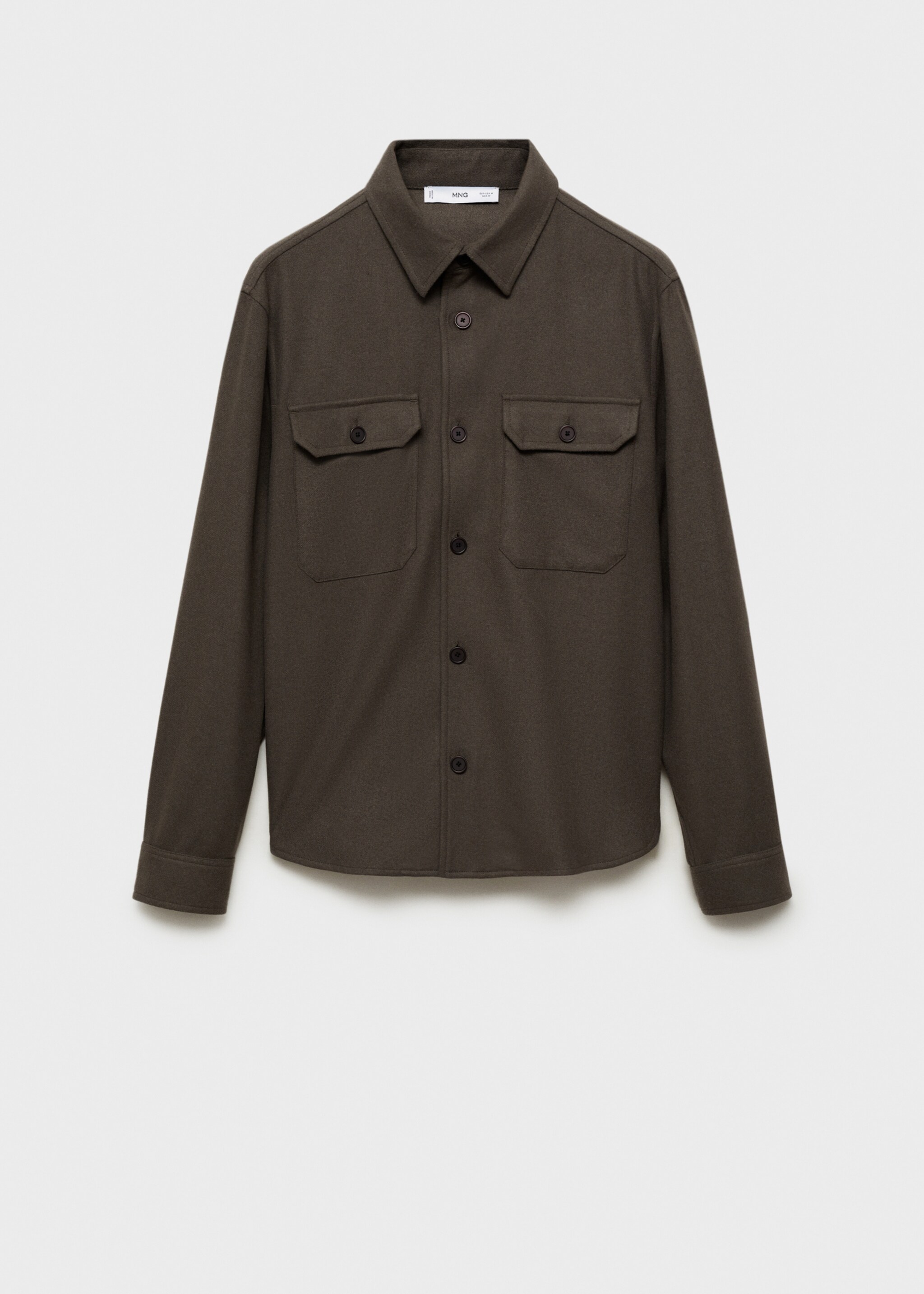 Sobrecamisa de flanela com mescla de lã - Artigo sem modelo