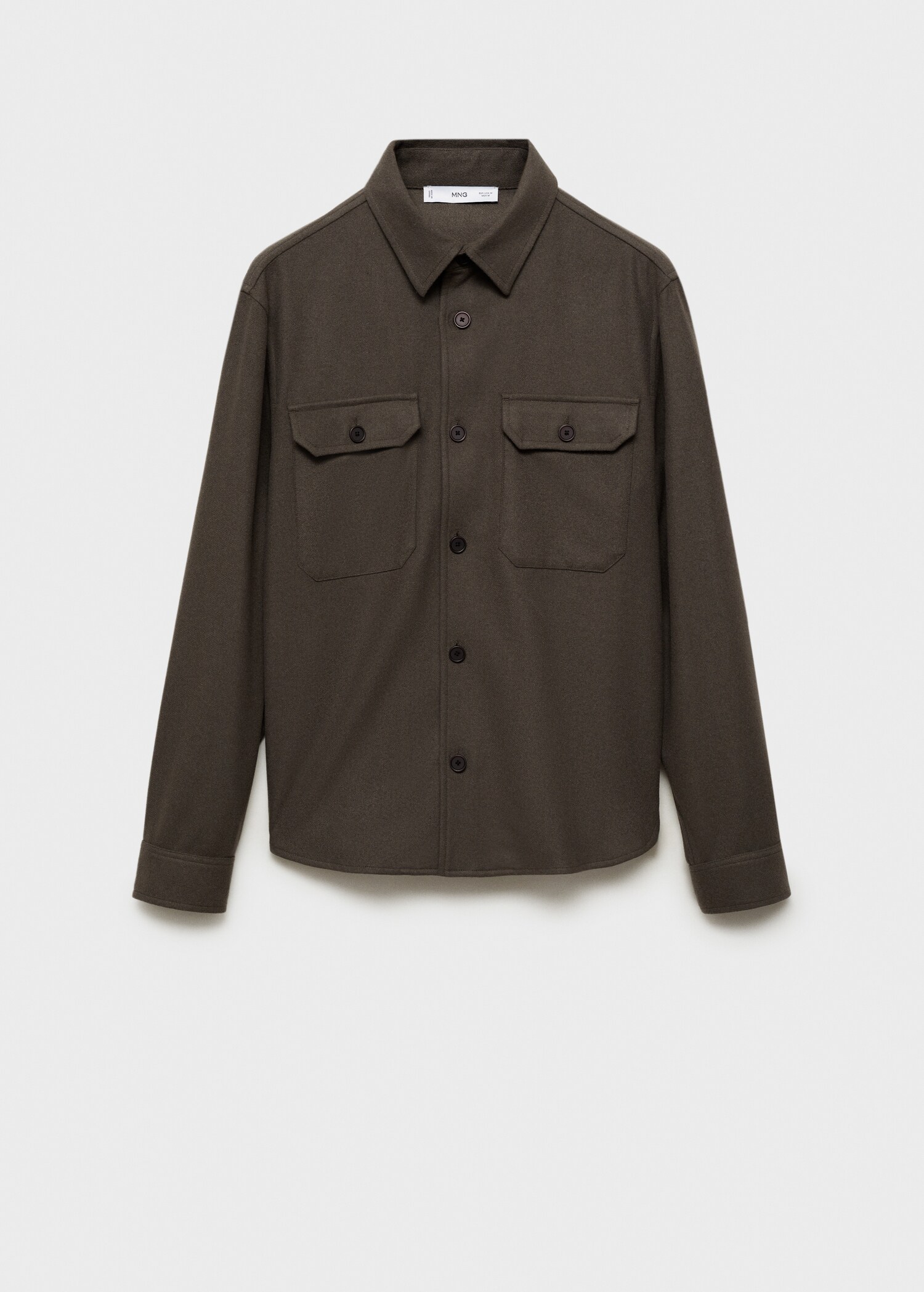 Flanell-Overshirt aus Wollgemisch - Artikel ohne Model