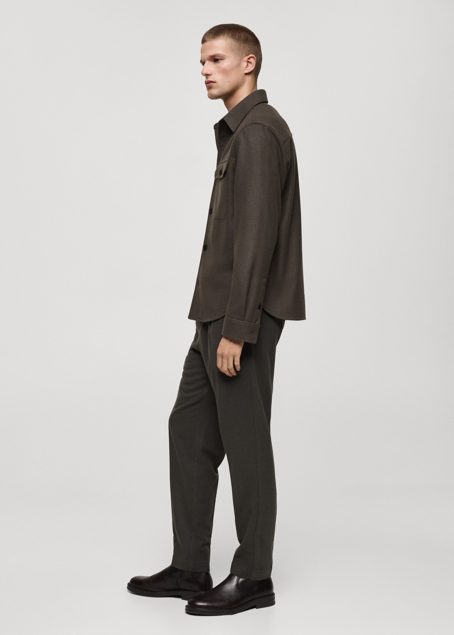 Flanell-Overshirt aus Wollgemisch - Detail des Artikels 2