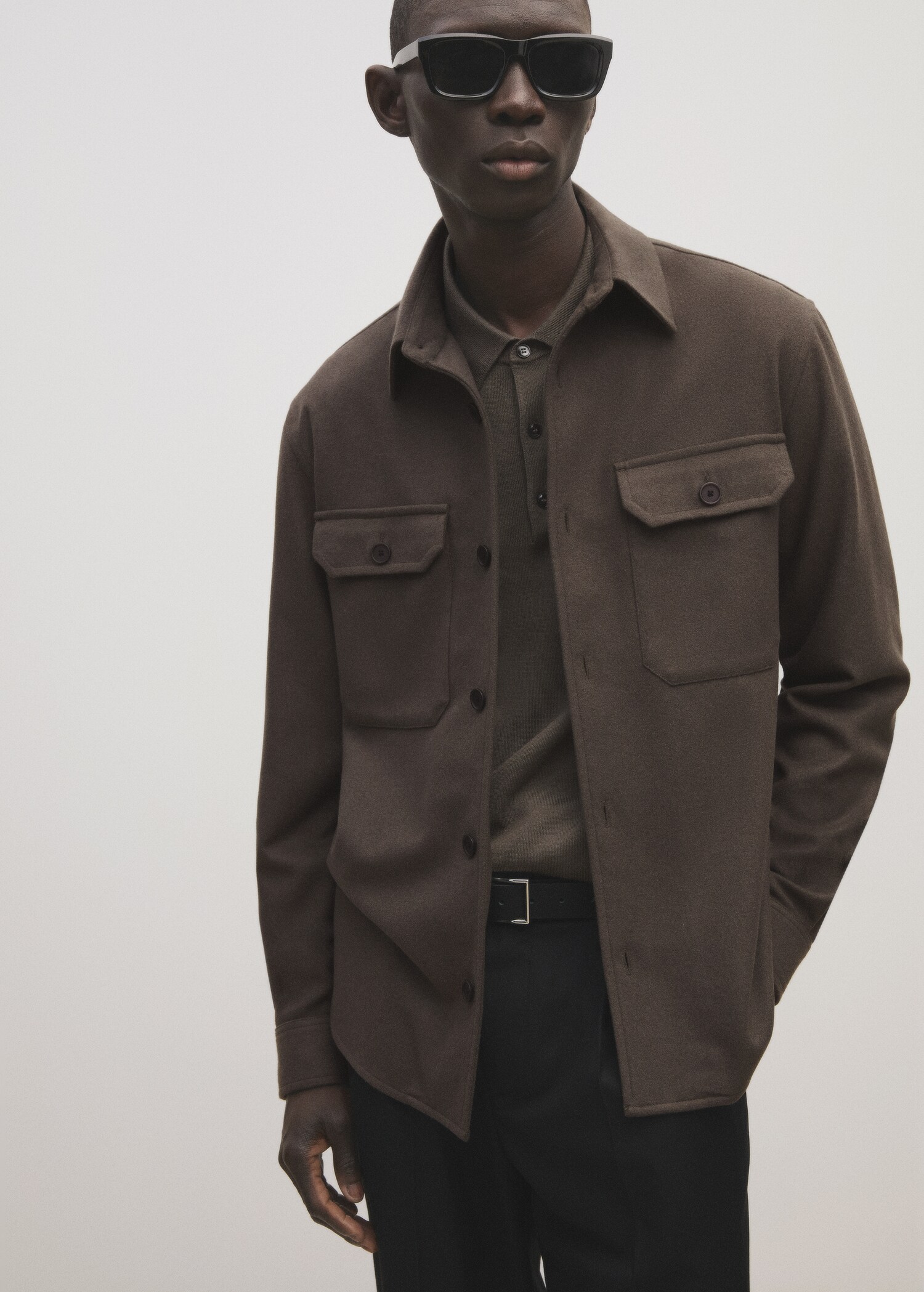 Flanell-Overshirt aus Wollgemisch - Detail des Artikels 5