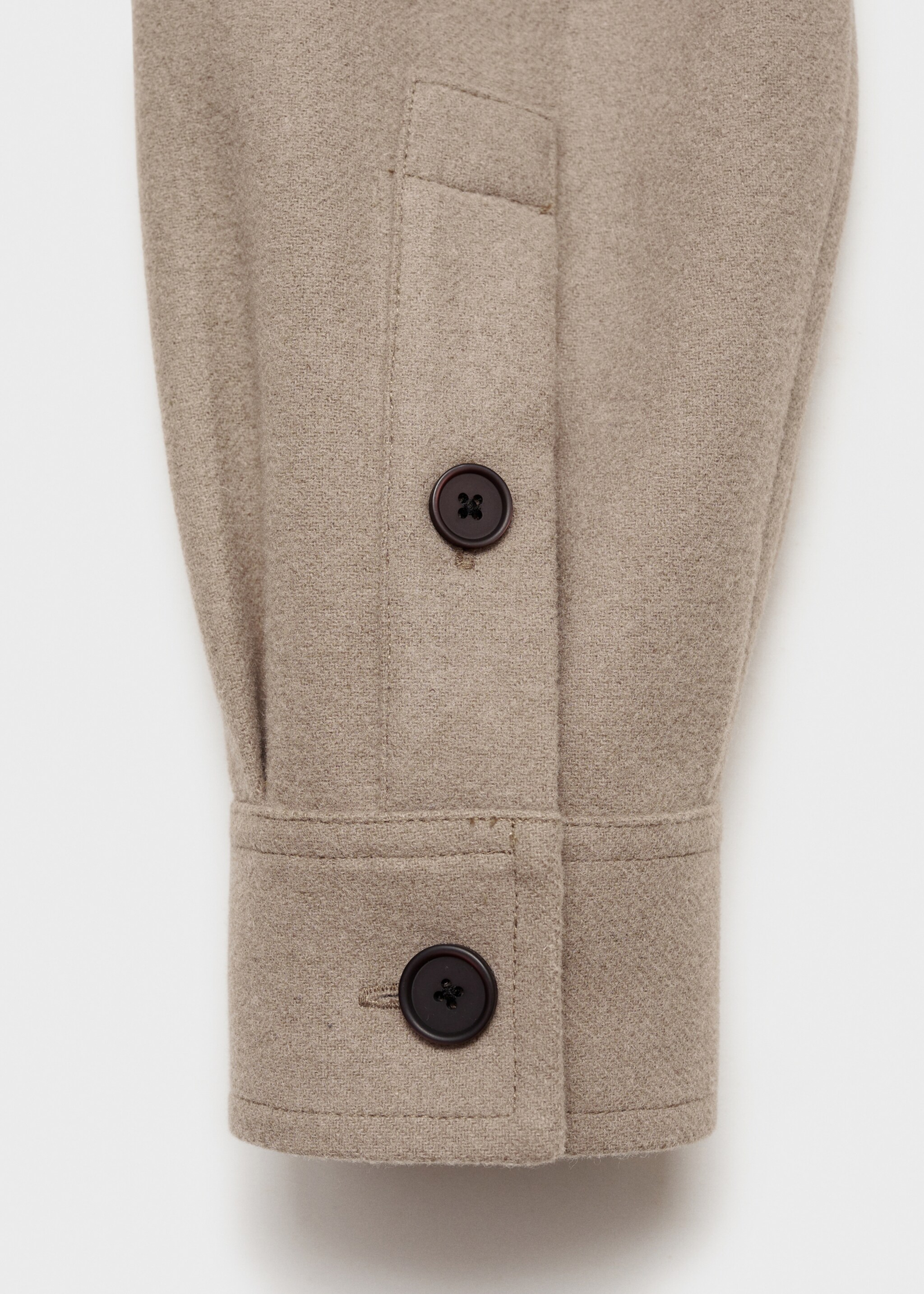 Wool-blend flannel overshirt - Details of the article 0