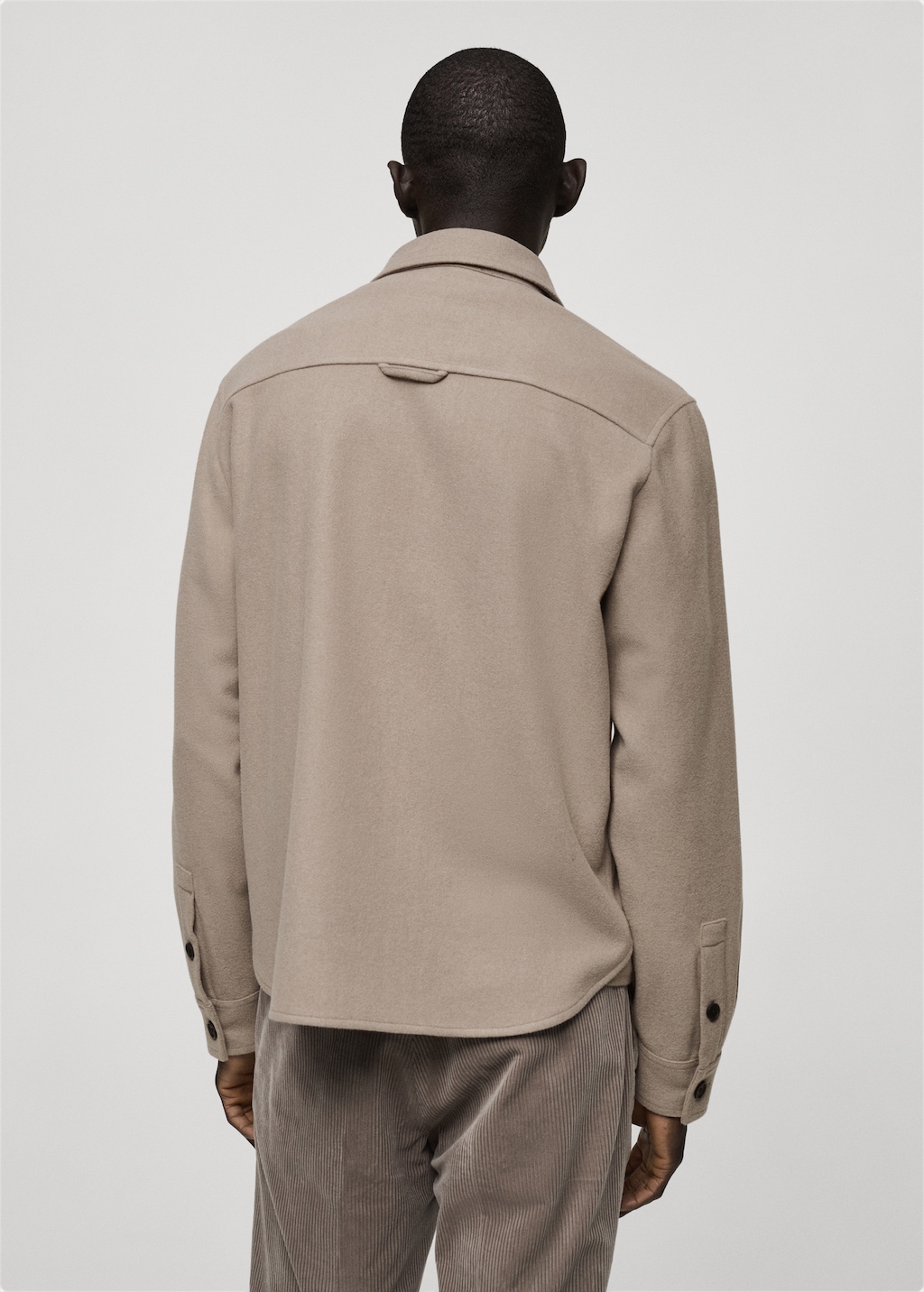 Wool-blend flannel overshirt