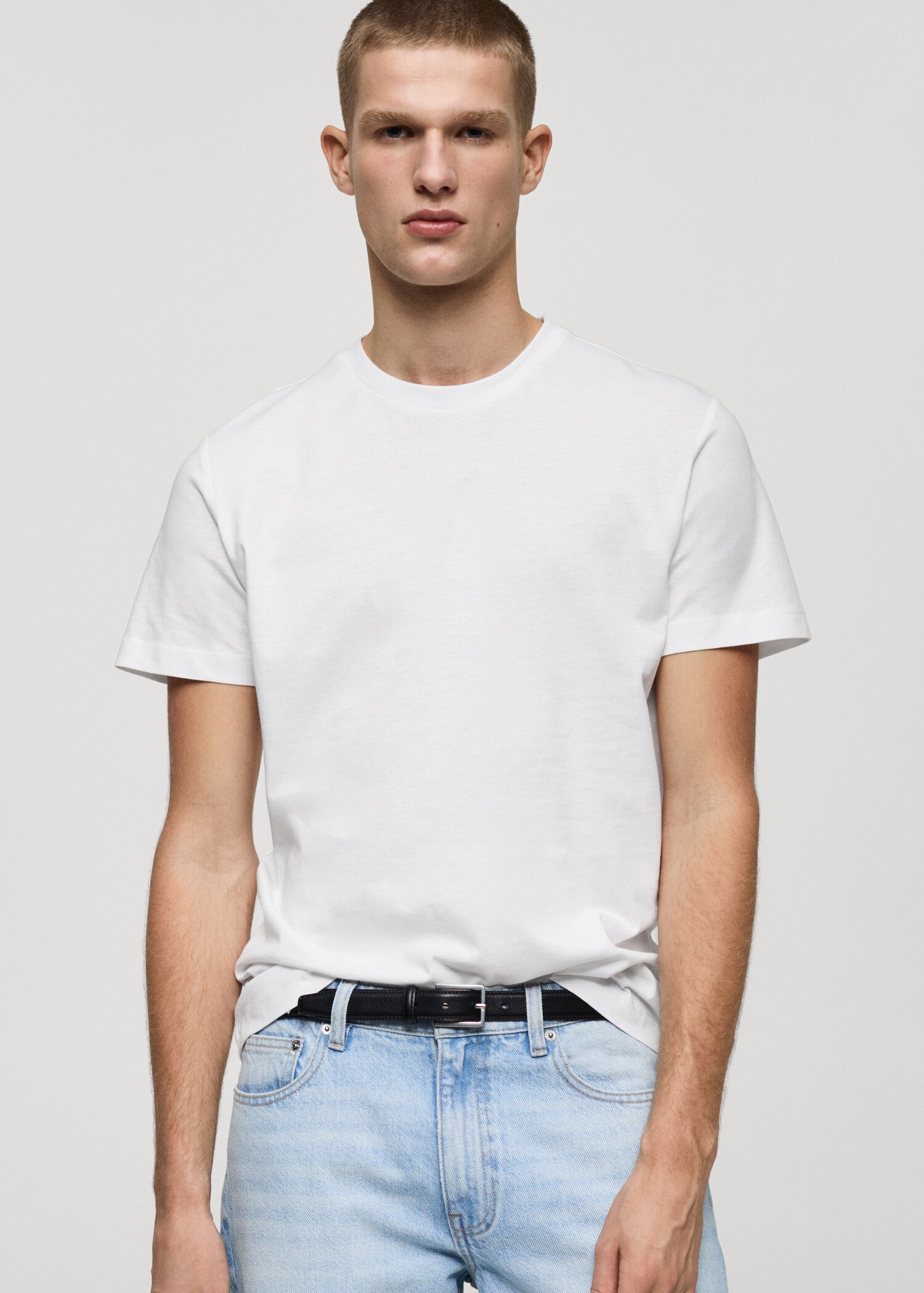 100% cotton slim-fit t-shirt - Medium plane