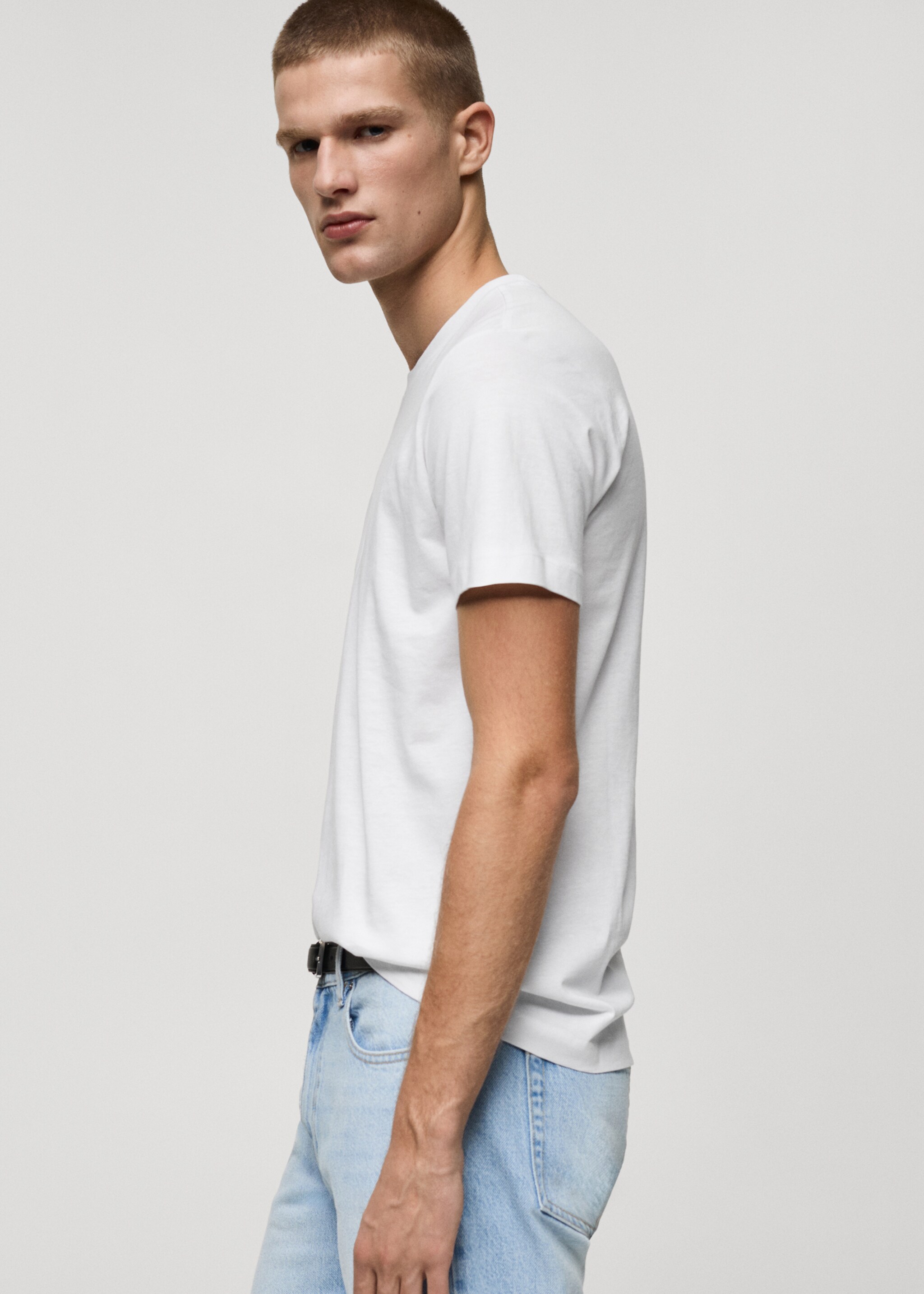 T-shirt 100 % bomull slim fit - Detaljer om artikeln 2