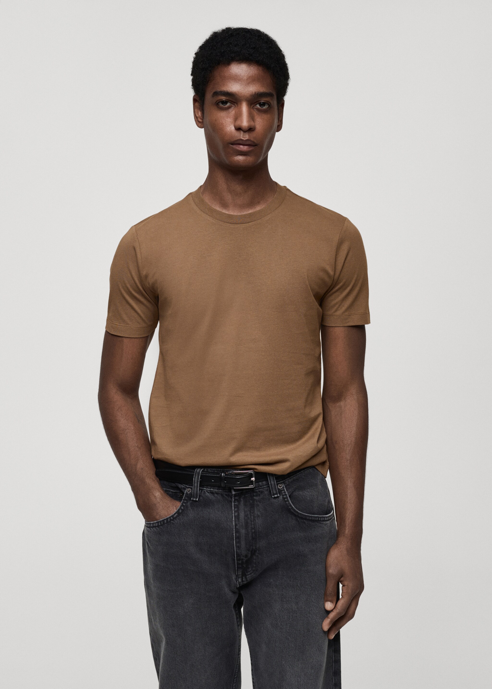 100% cotton slim-fit t-shirt - Medium plane