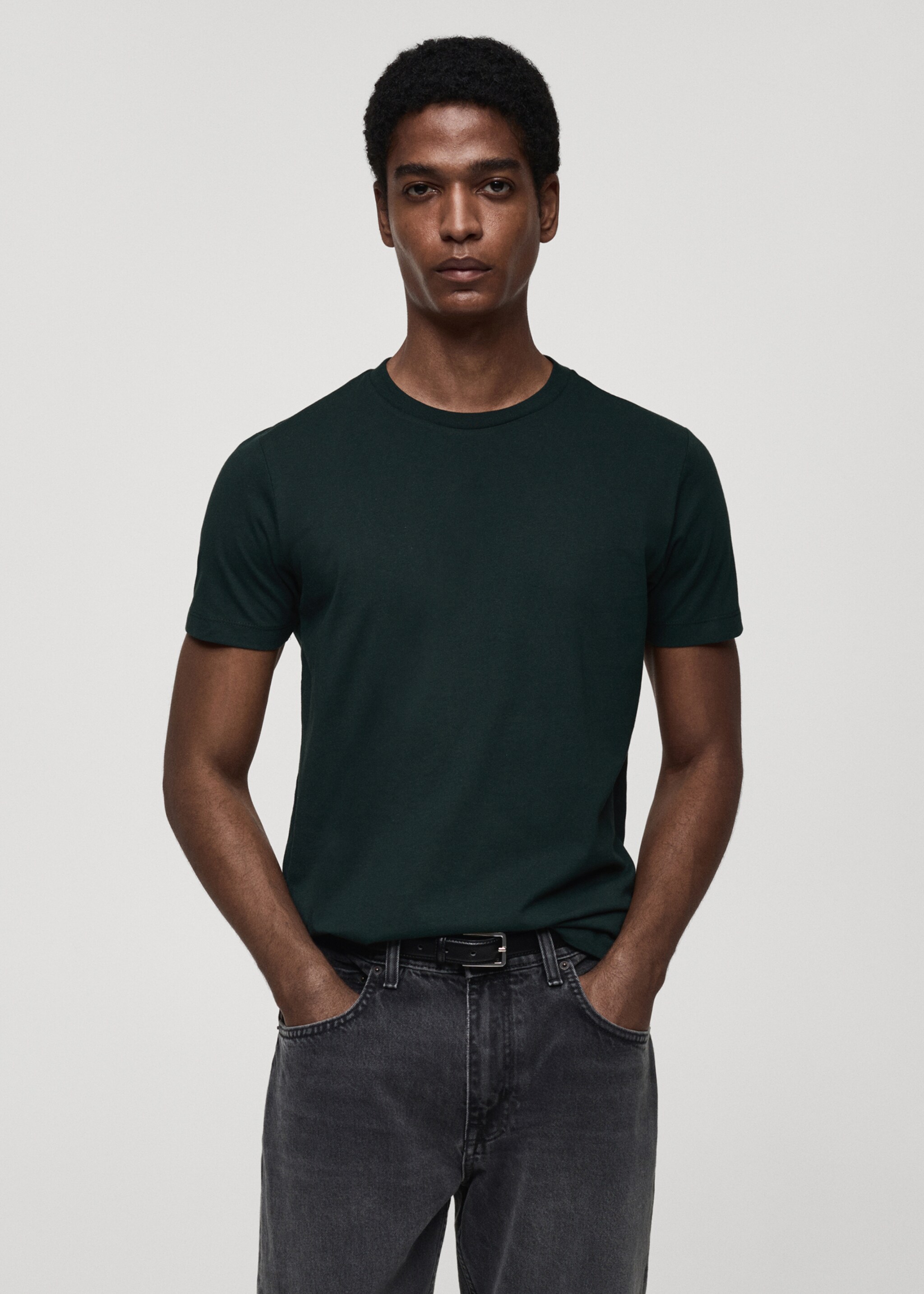 Maglietta 100% cotone slim-fit - Piano medio