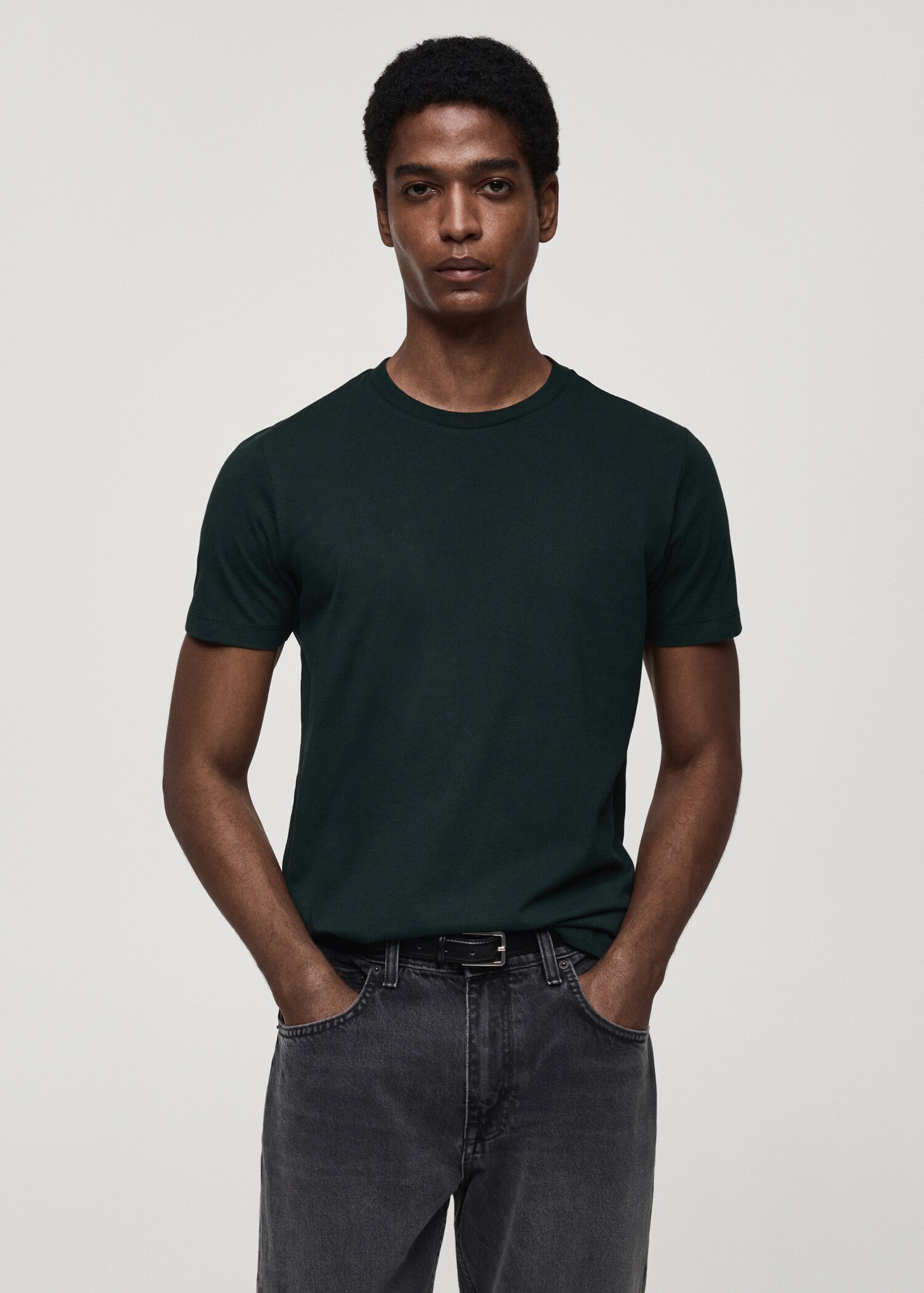 100% cotton slim-fit t-shirt - Medium plane